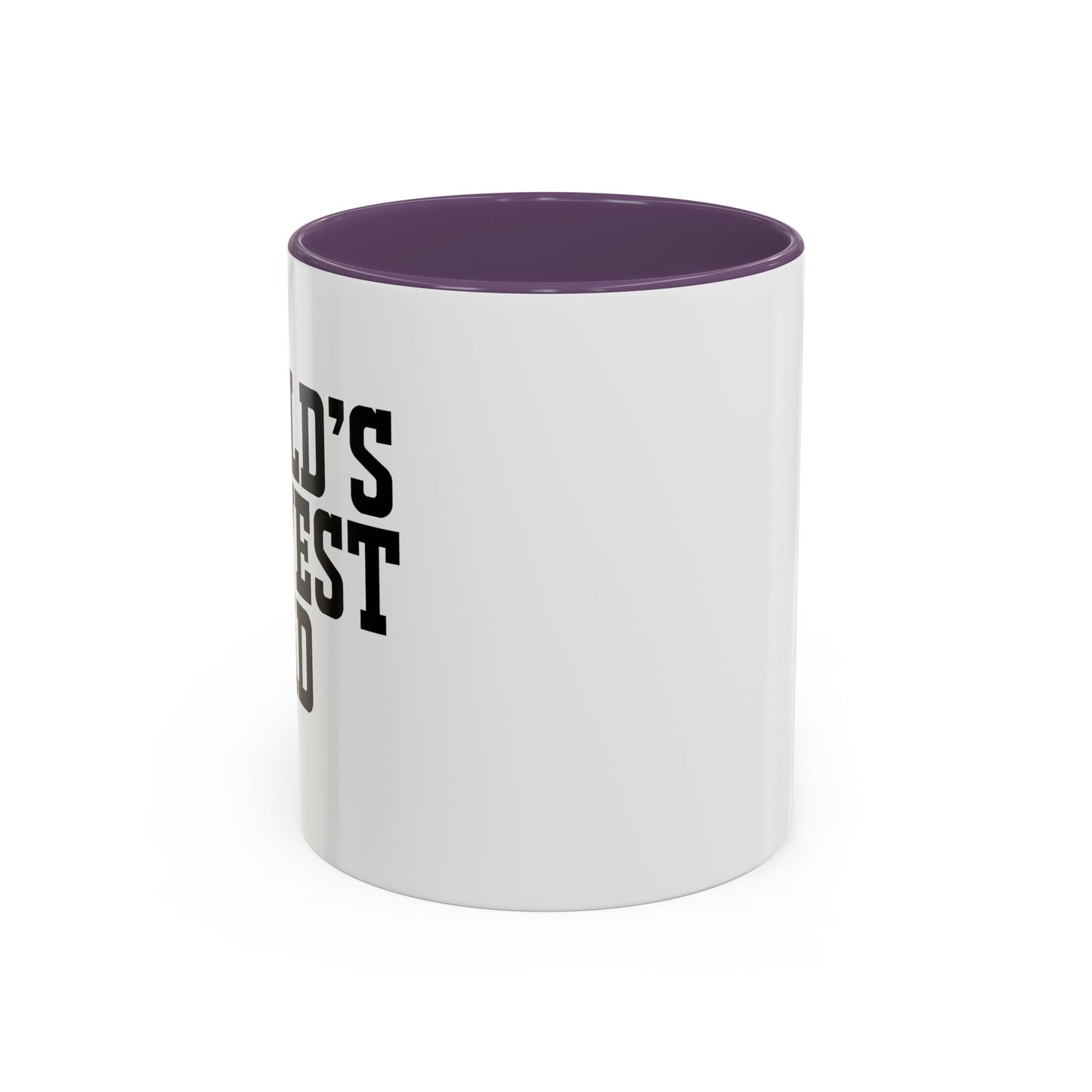 WORLD'S OKAYEST DAD Accent BiColor Funny Sarcastic Mug