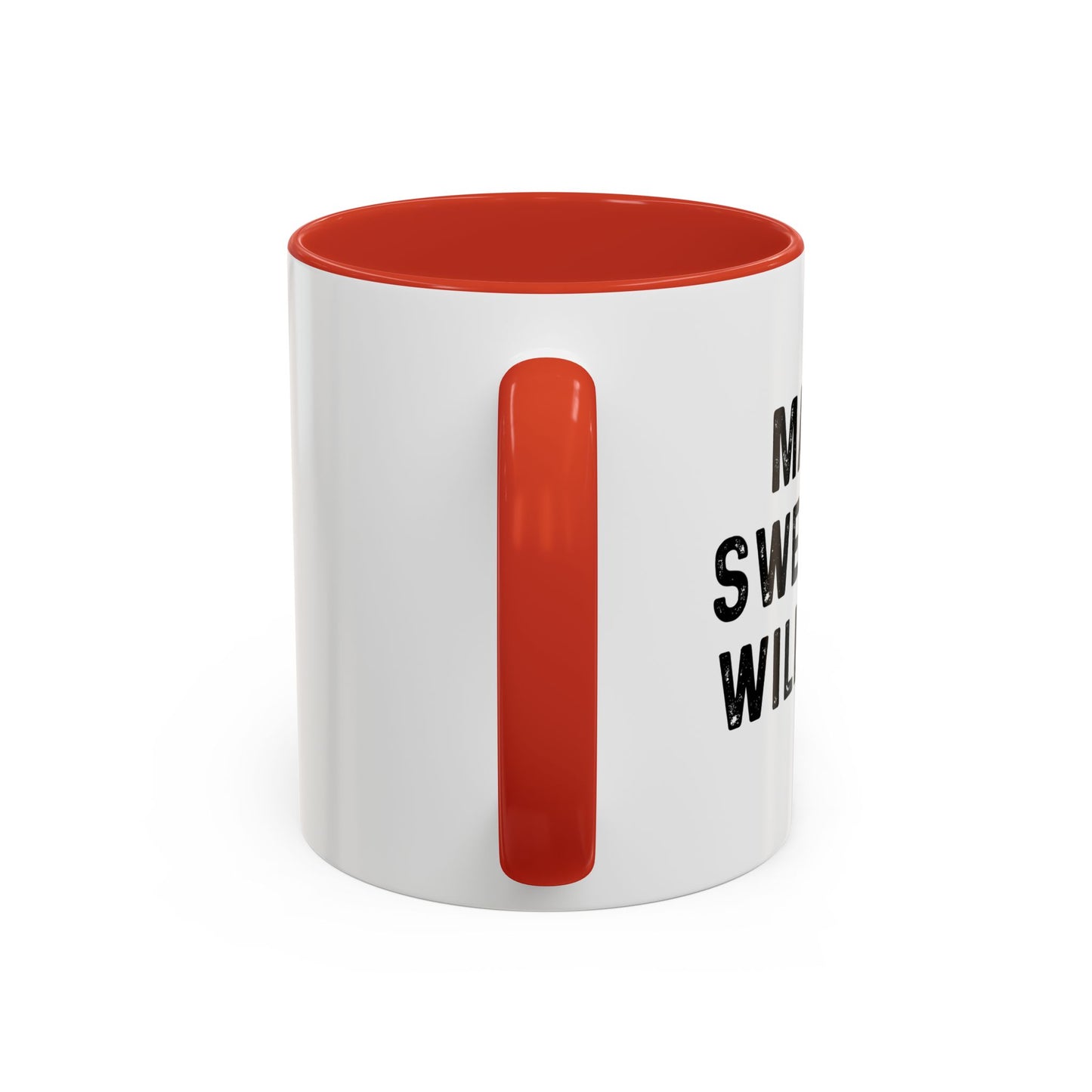 MAYBE SWEARING WILL HELP Accent BiColor Funny Sarcastic Mug