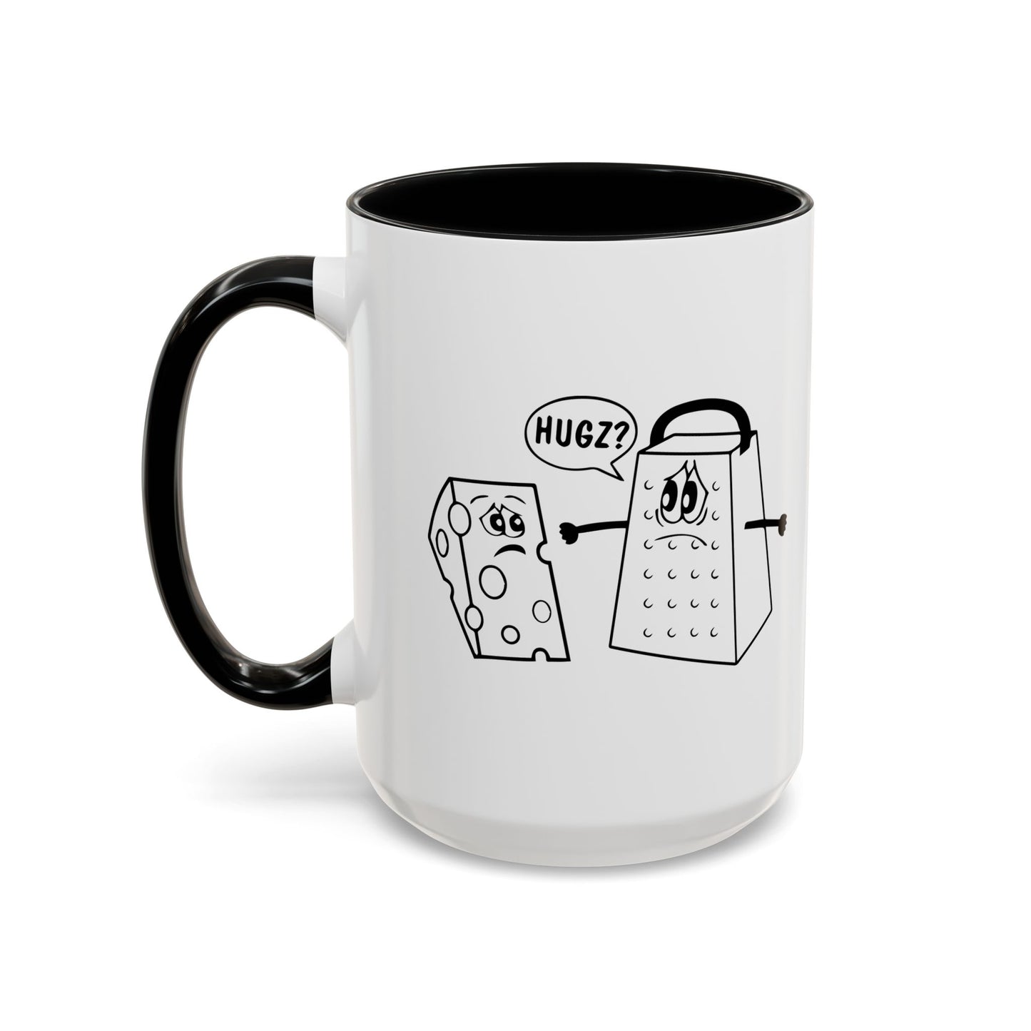 HUGZ? Accent BiColor Funny Sarcastic Mug