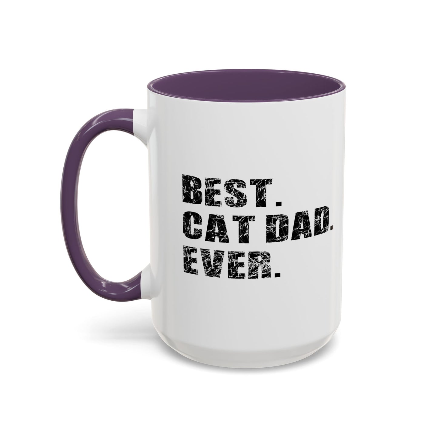 BEST. CAT DAD. EVER. Accent BiColor Mug