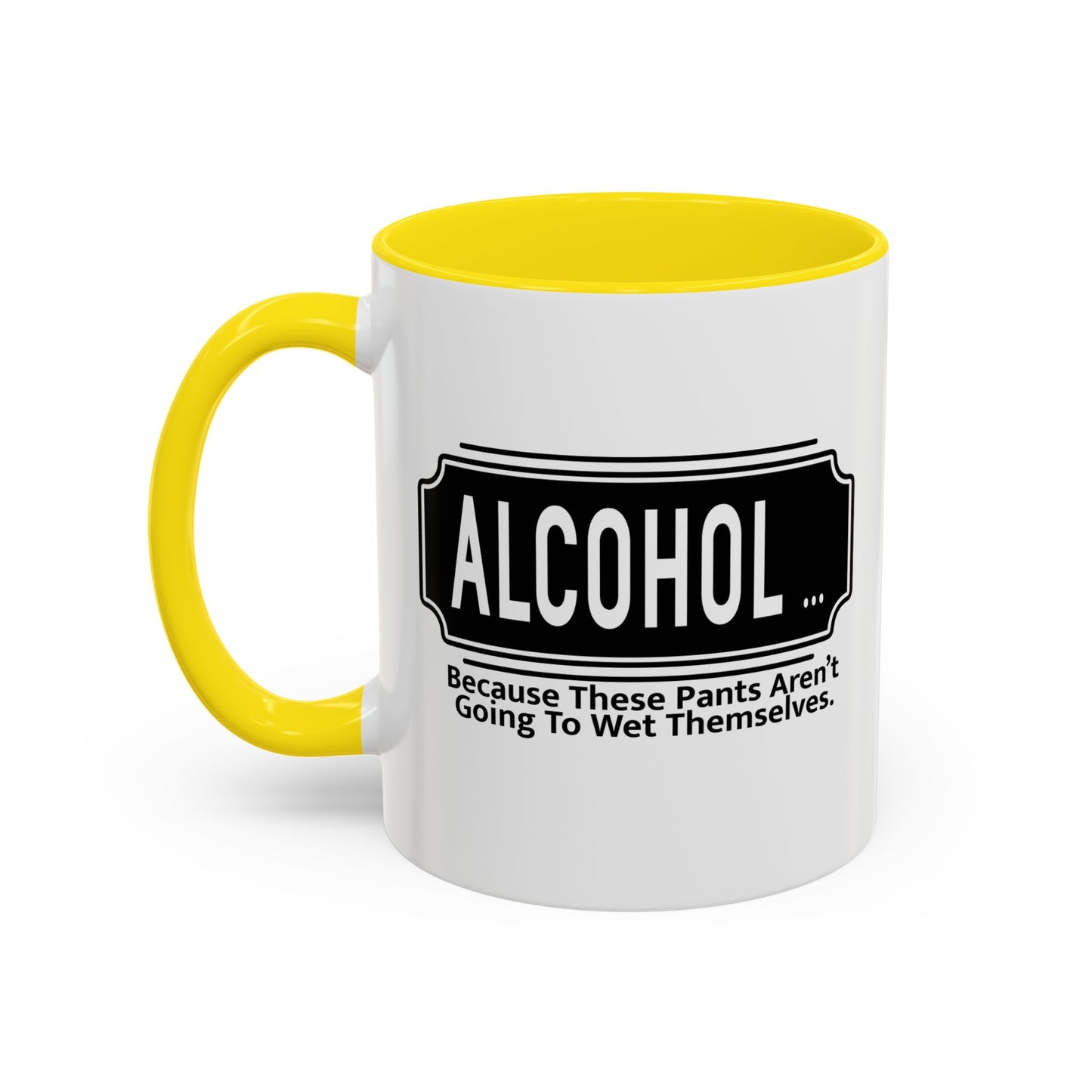 WHY ALCOHOL!? Accent BiColor Funny Sarcastic Mug