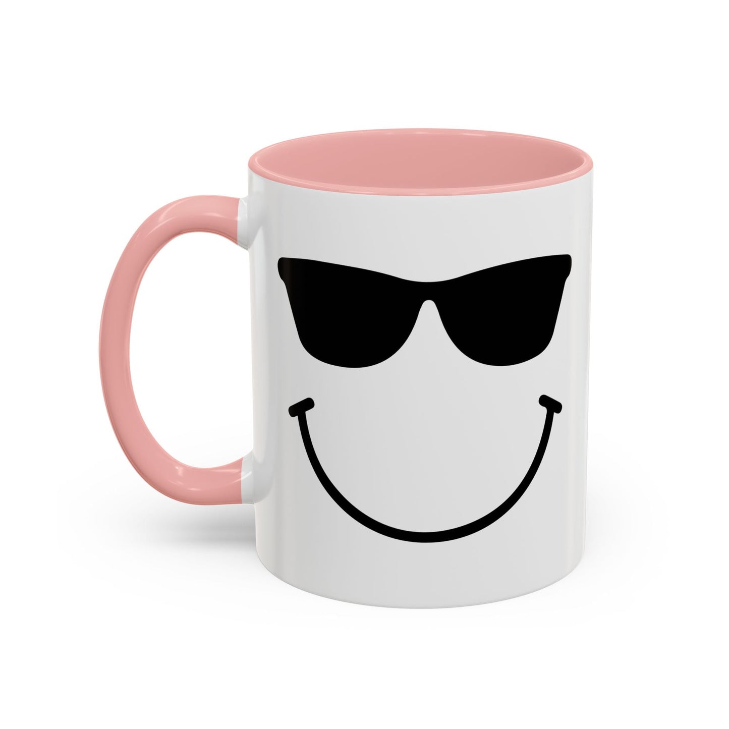 SUNGLASSES SMILE Accent BiColor Funny Sarcastic Mug