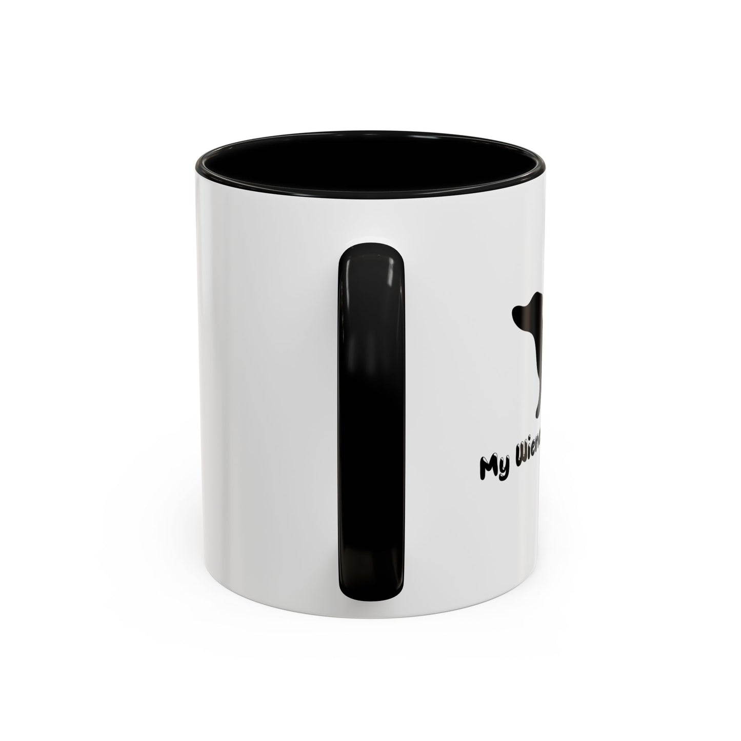 MY WIENER DOES TRICKS Accent BiColor Funny Sarcastic Mug