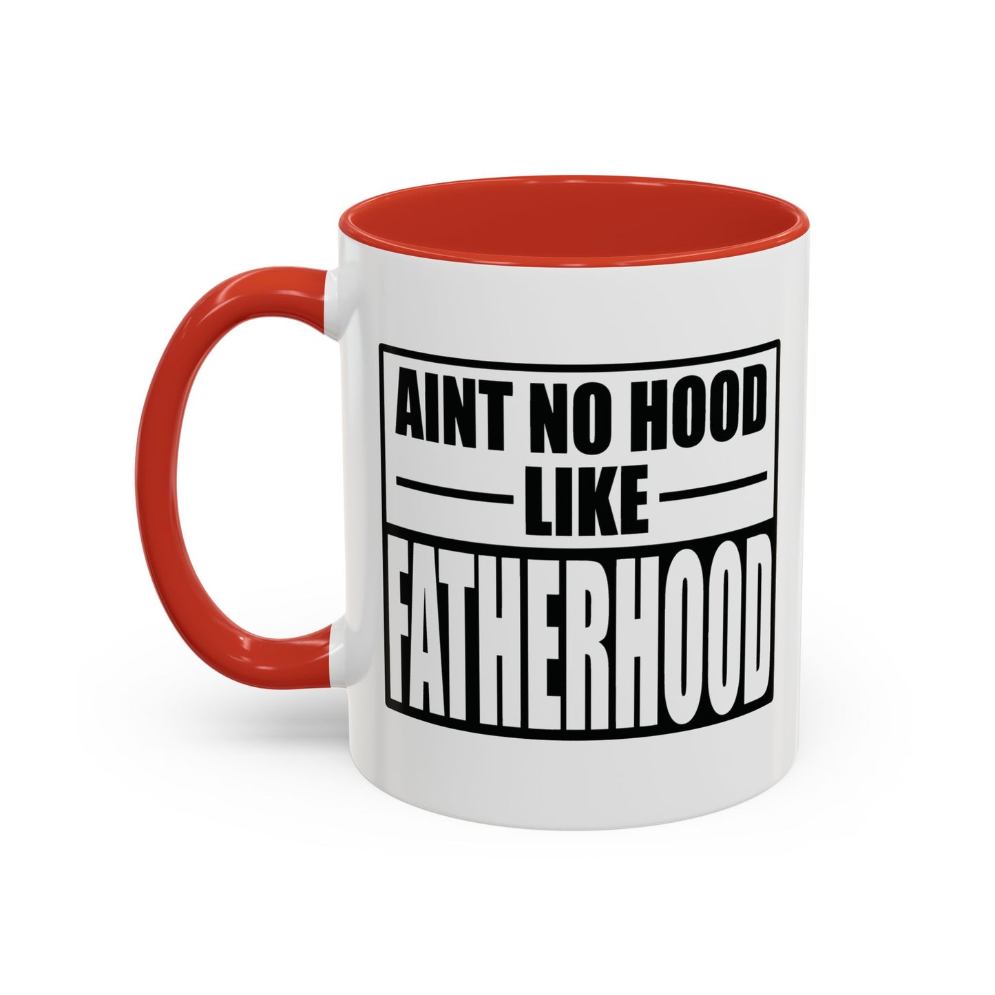 FATHERHOOD Accent BiColor Funny Sarcastic Mug