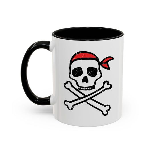 DRAWN SKULL Accent BiColor Funny Sarcastic Mug