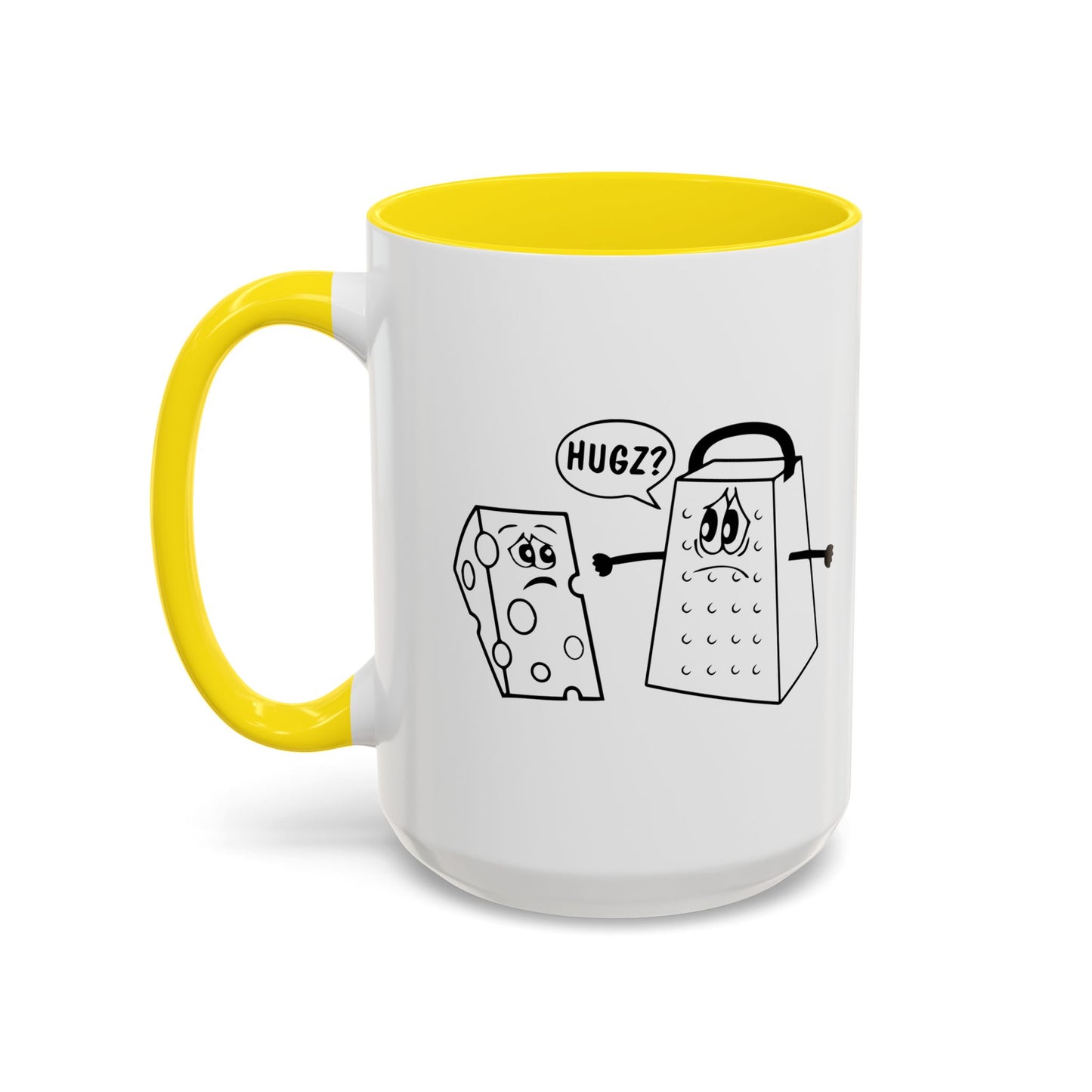 HUGZ? Accent BiColor Funny Sarcastic Mug