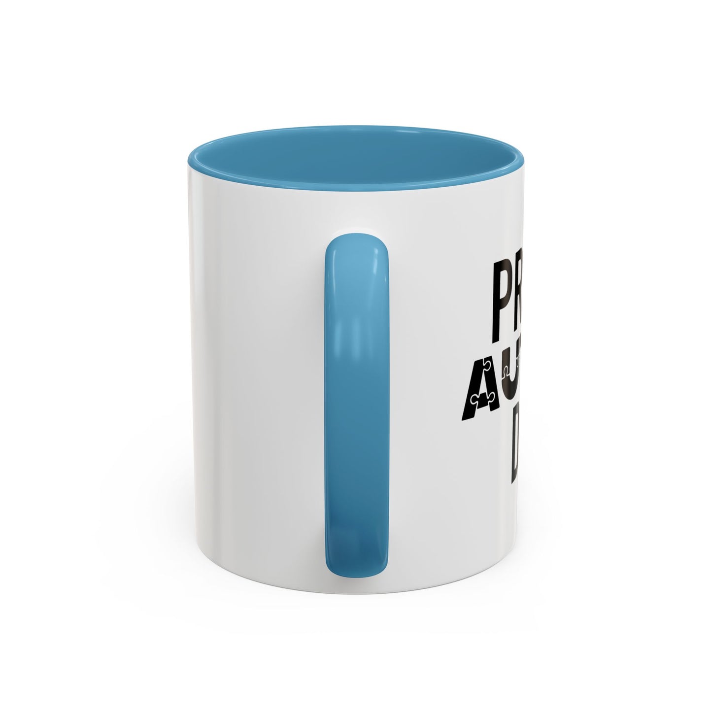 PROUD AUTISM DAD Accent BiColor Mug