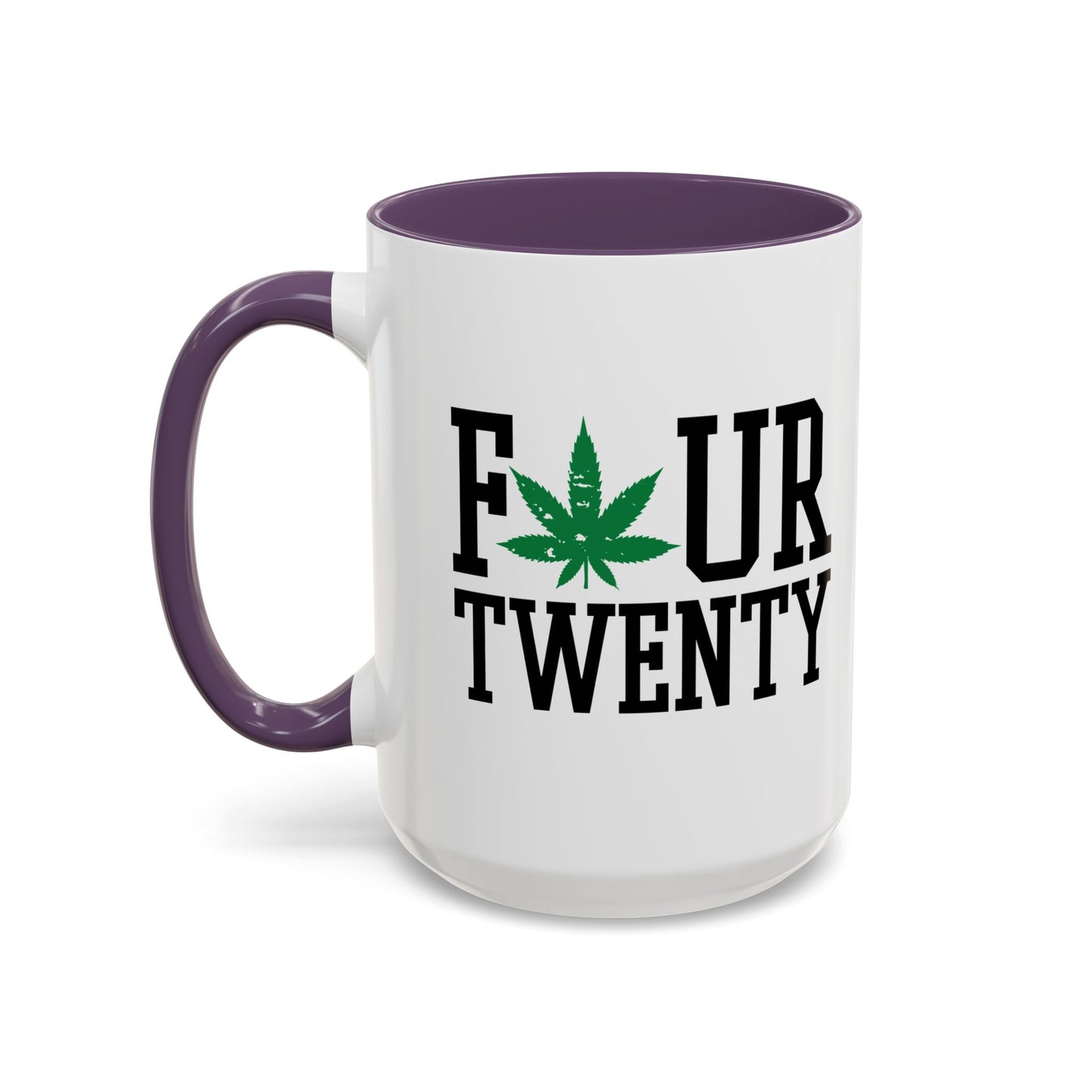 FOUR TWENTY LEAF Accent BiColor Funny Sarcastic Mug