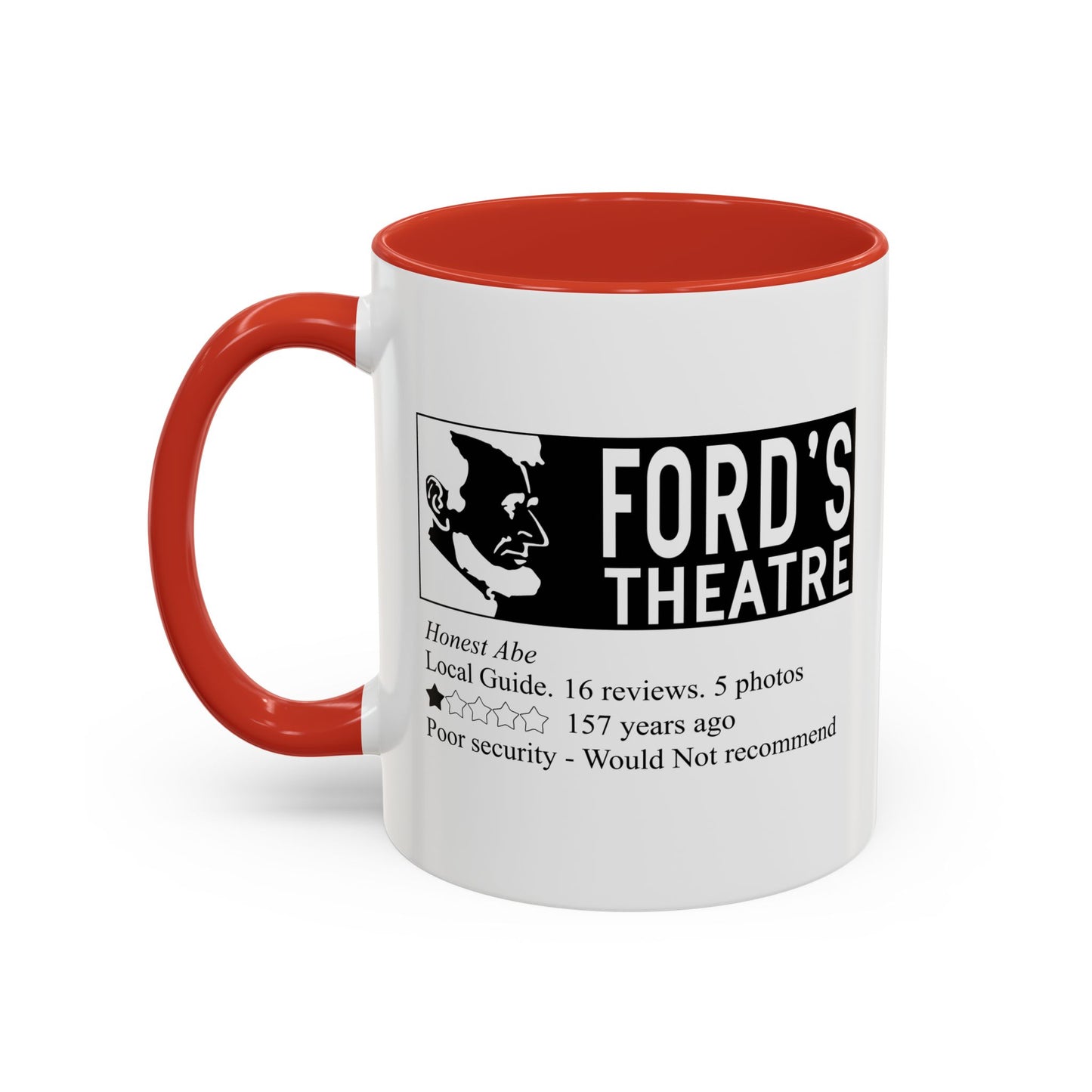 FORD'S THEATRE REVIEW Accent BiColor Funny Sarcastic Mug