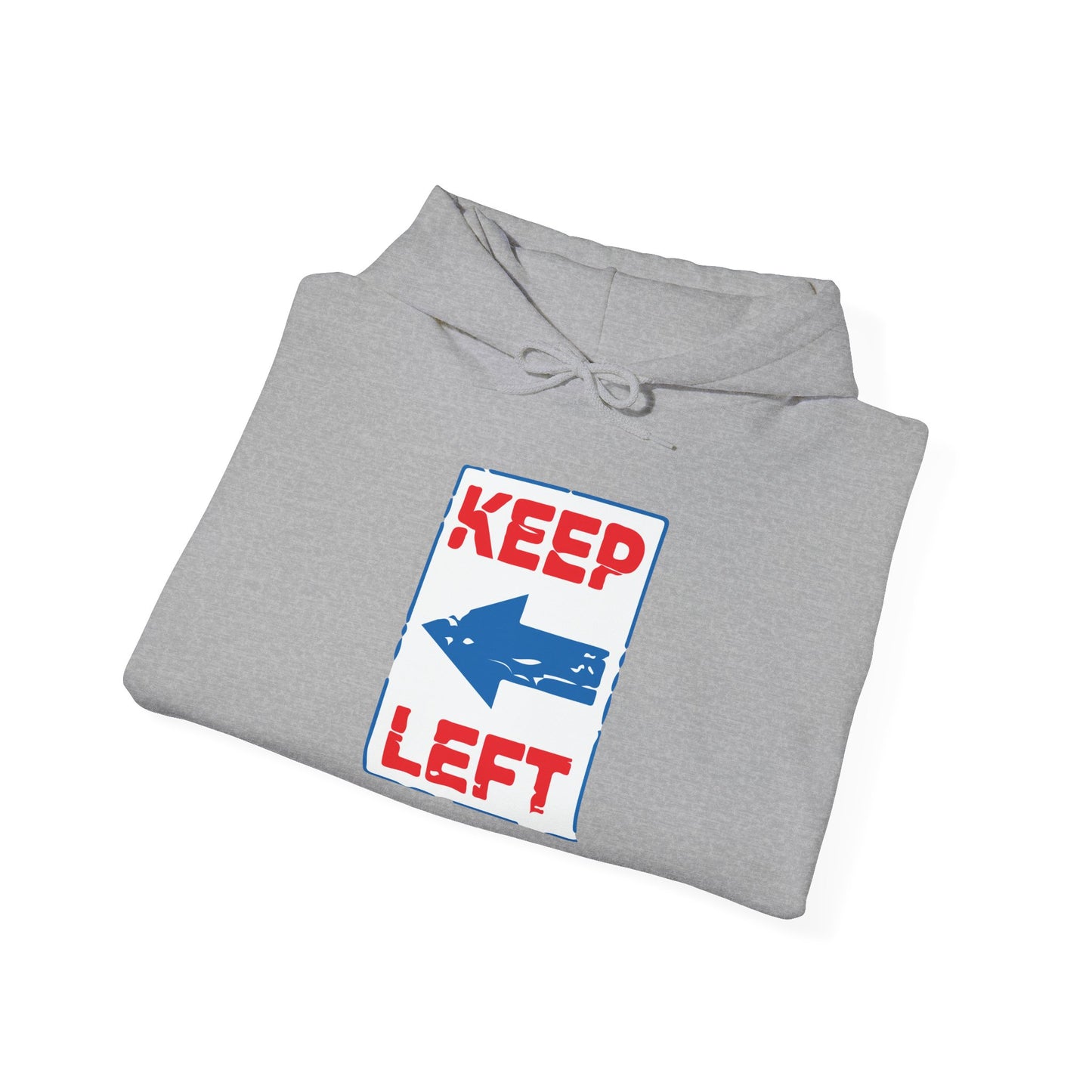 KEEP LEFT - Premium Unisex Funny Sarcastic Black Hoodie Sweatshirt