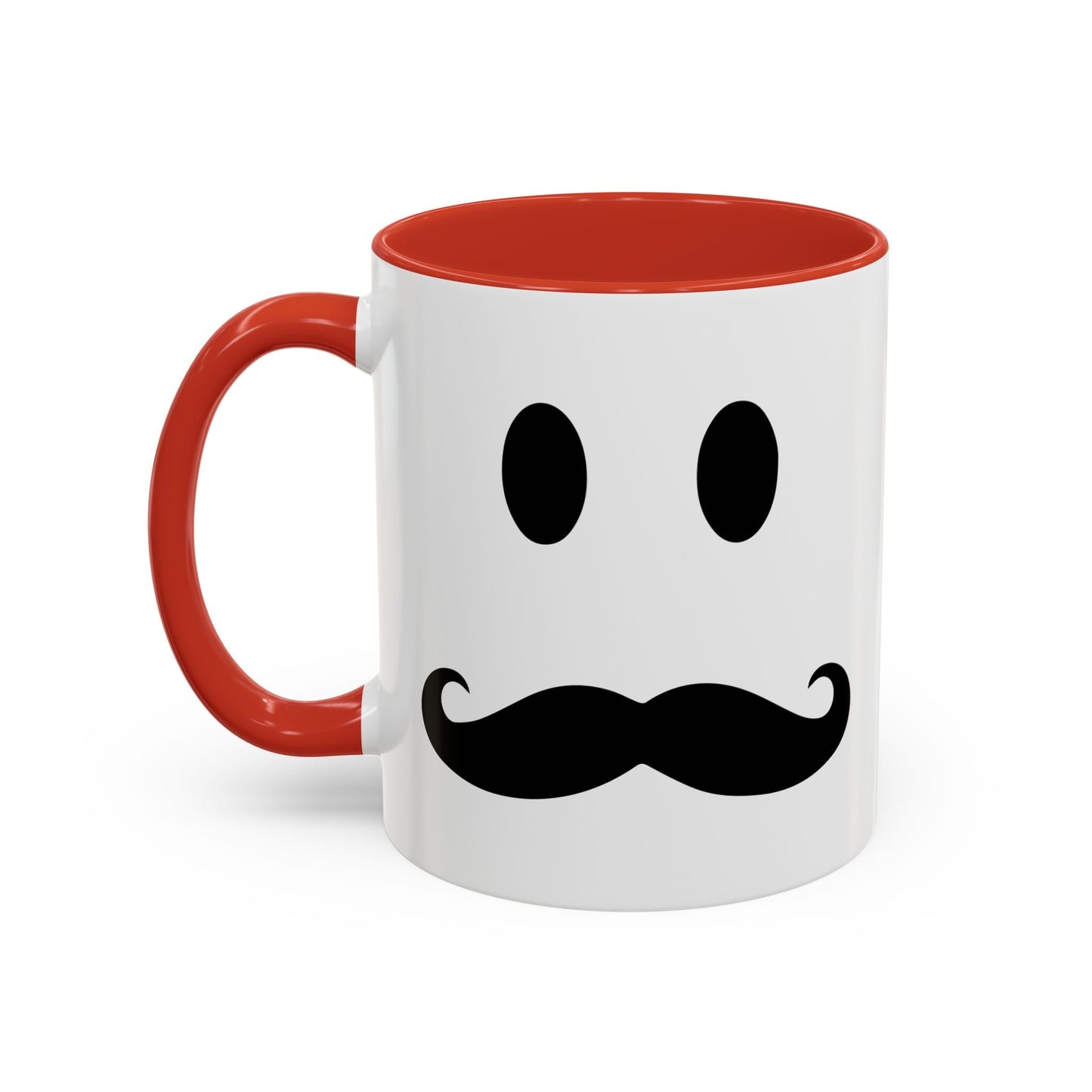 MOUSTACHE SMILE Accent BiColor Funny Sarcastic Mug