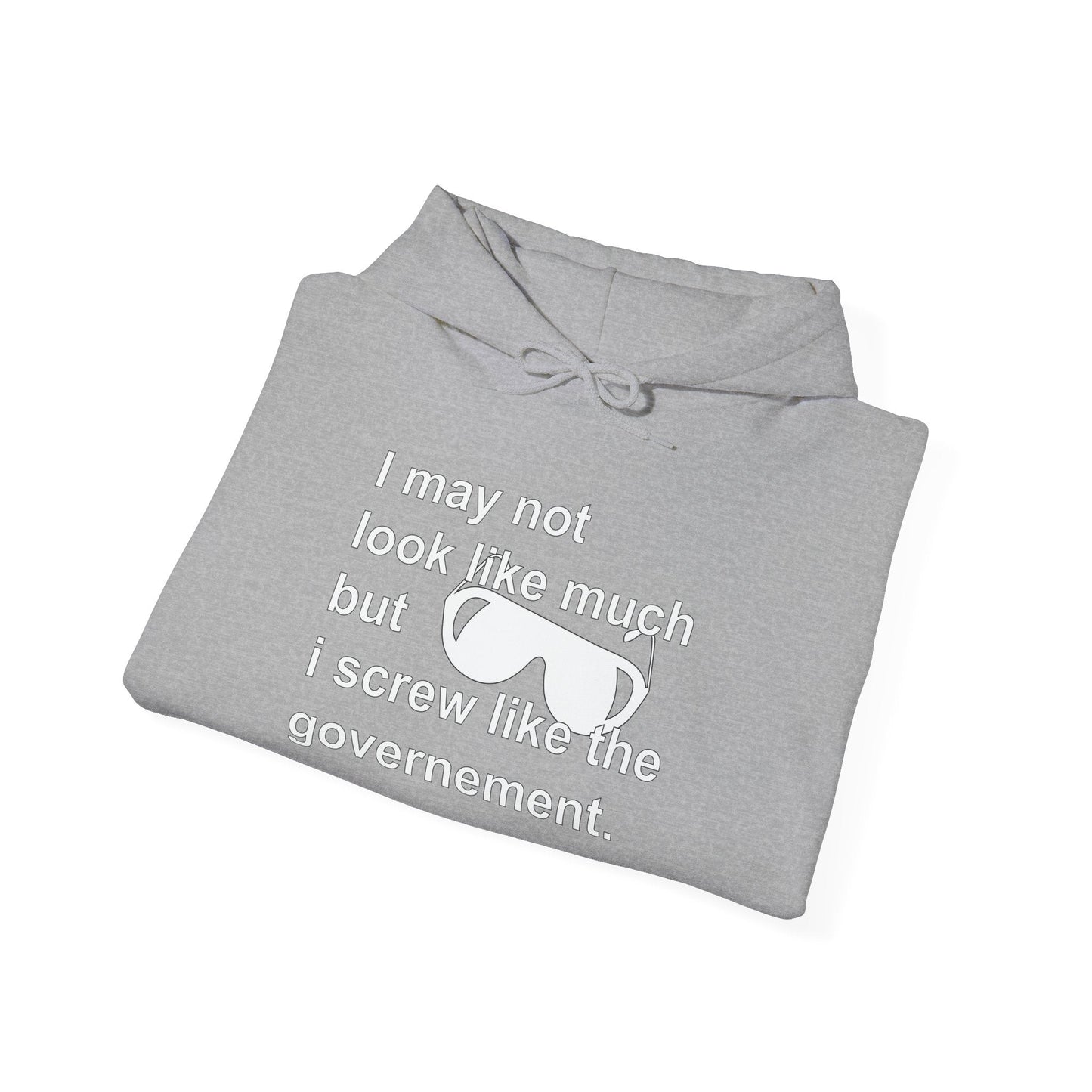 I SCREW GOVERNMENT - Premium Unisex Funny Sarcastic Black Hoodie Sweatshirt