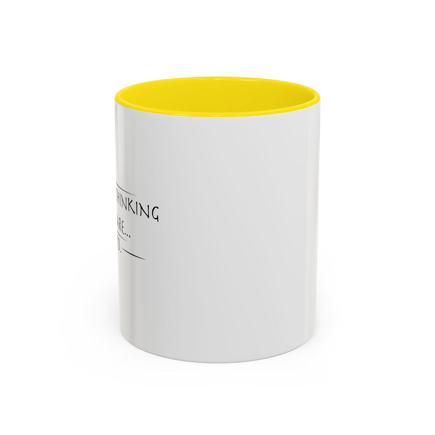 PEOPLE KEEP THINKING THAT I CARE... WEIRD. Accent BiColor Funny Sarcastic Mug