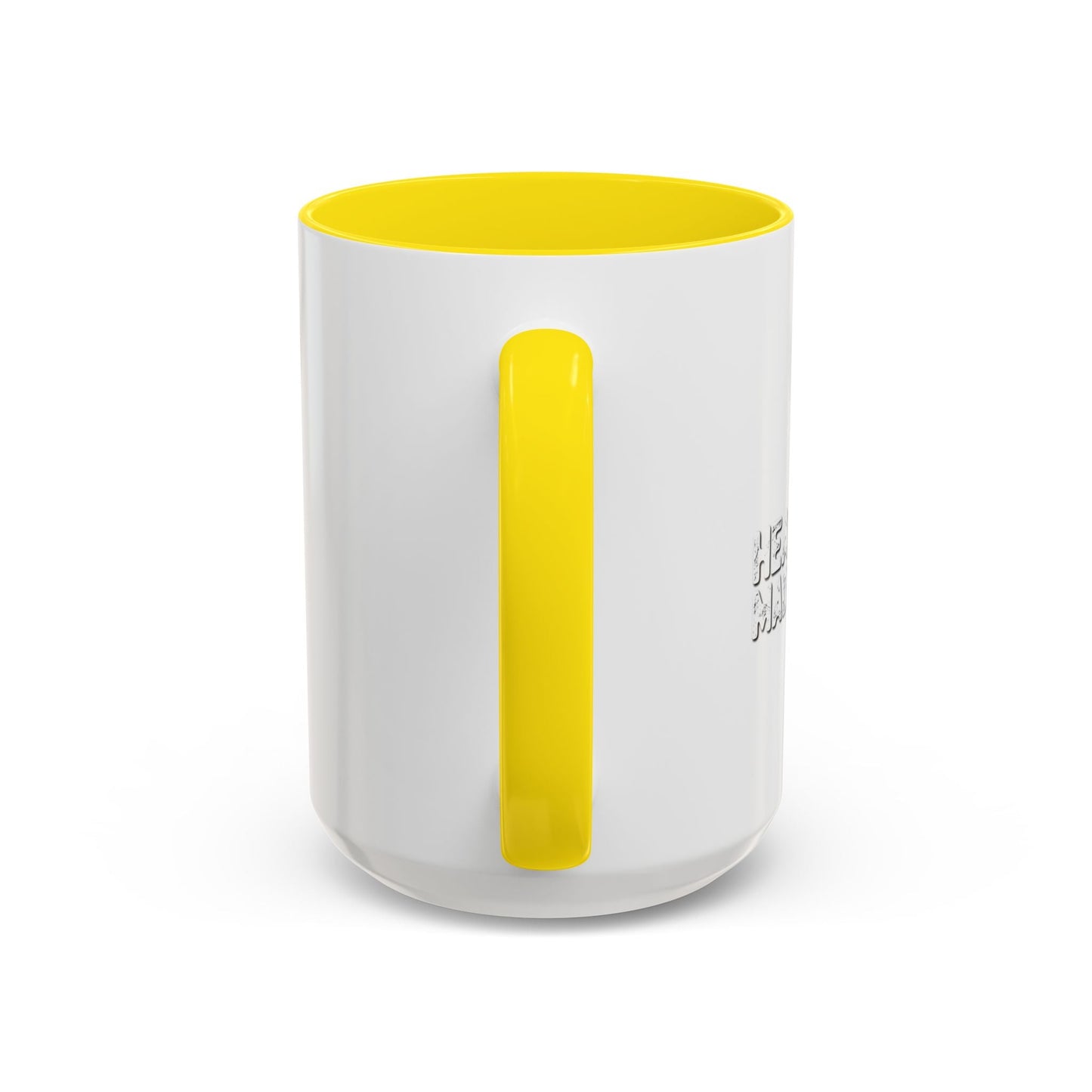 HEAVY METAL MADE ME DO IT Accent BiColor Funny Sarcastic Mug