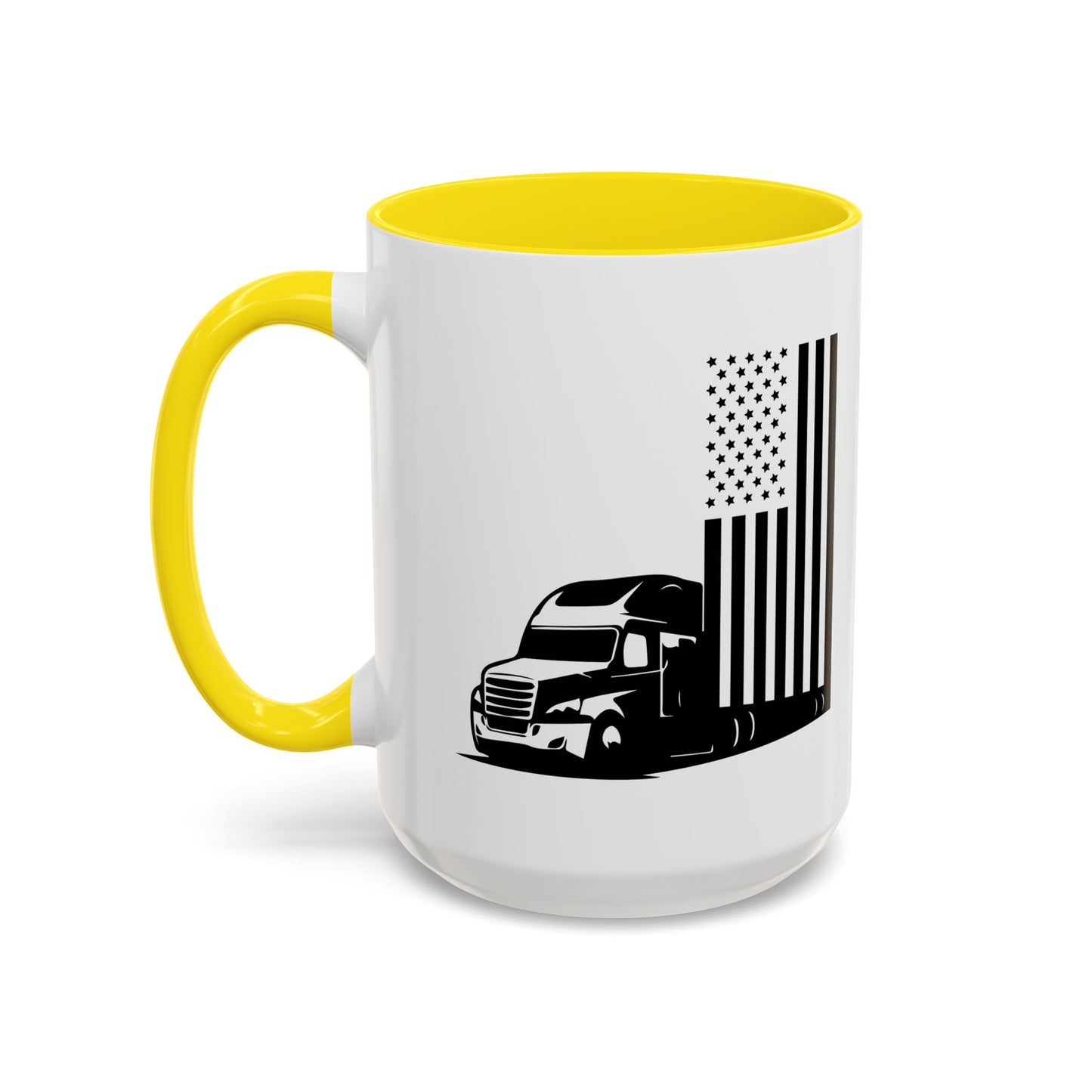 DISTRESS TRUCK AMERICAN FLAG Accent BiColor Funny Sarcastic Mug