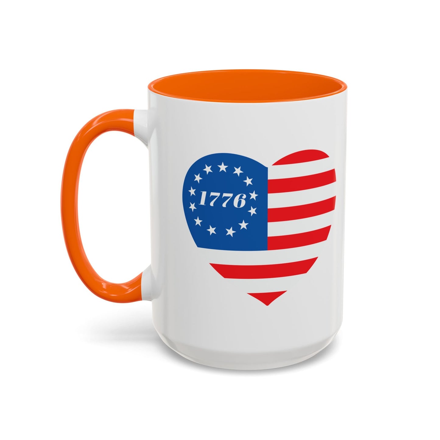 BETSY HEART FLAG 1776 Accent BiColor Funny Sarcastic Mug