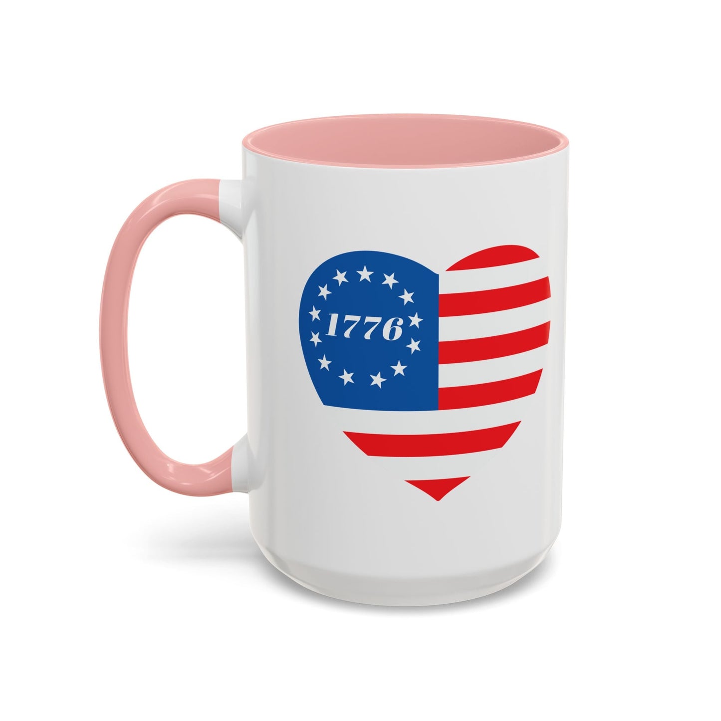 BETSY HEART FLAG 1776 Accent BiColor Funny Sarcastic Mug