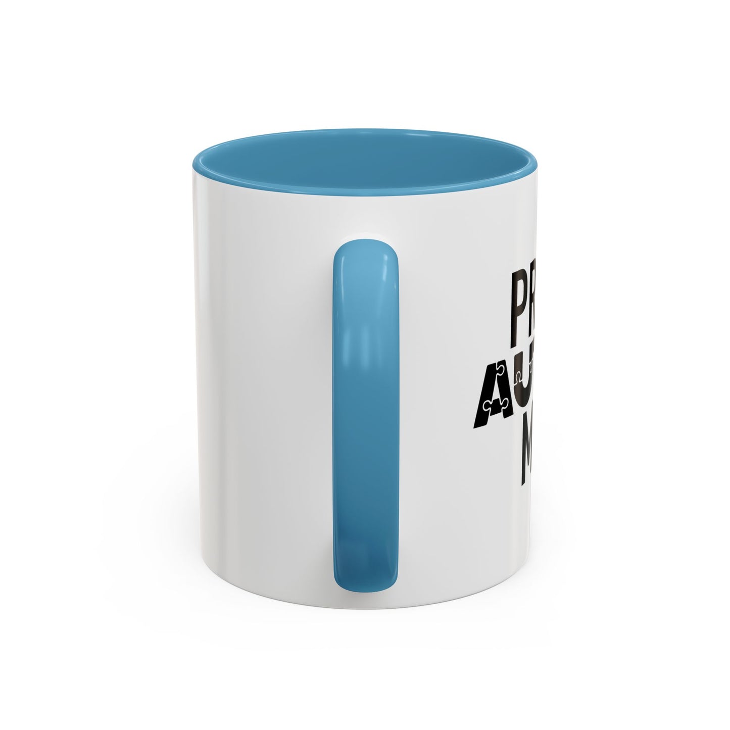 PROUD AUTISM MOM Accent BiColor Mug