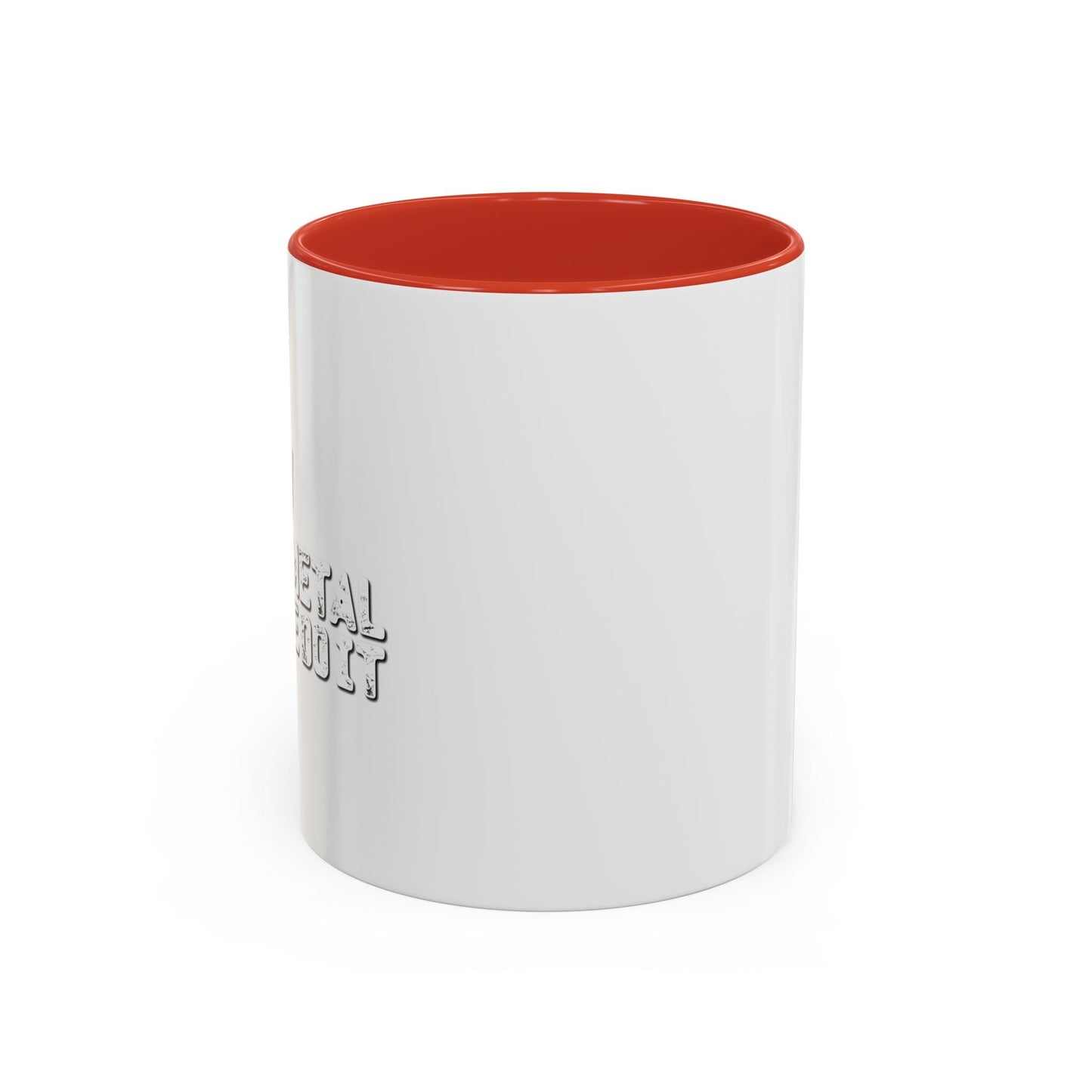 HEAVY METAL MADE ME DO IT Accent BiColor Funny Sarcastic Mug