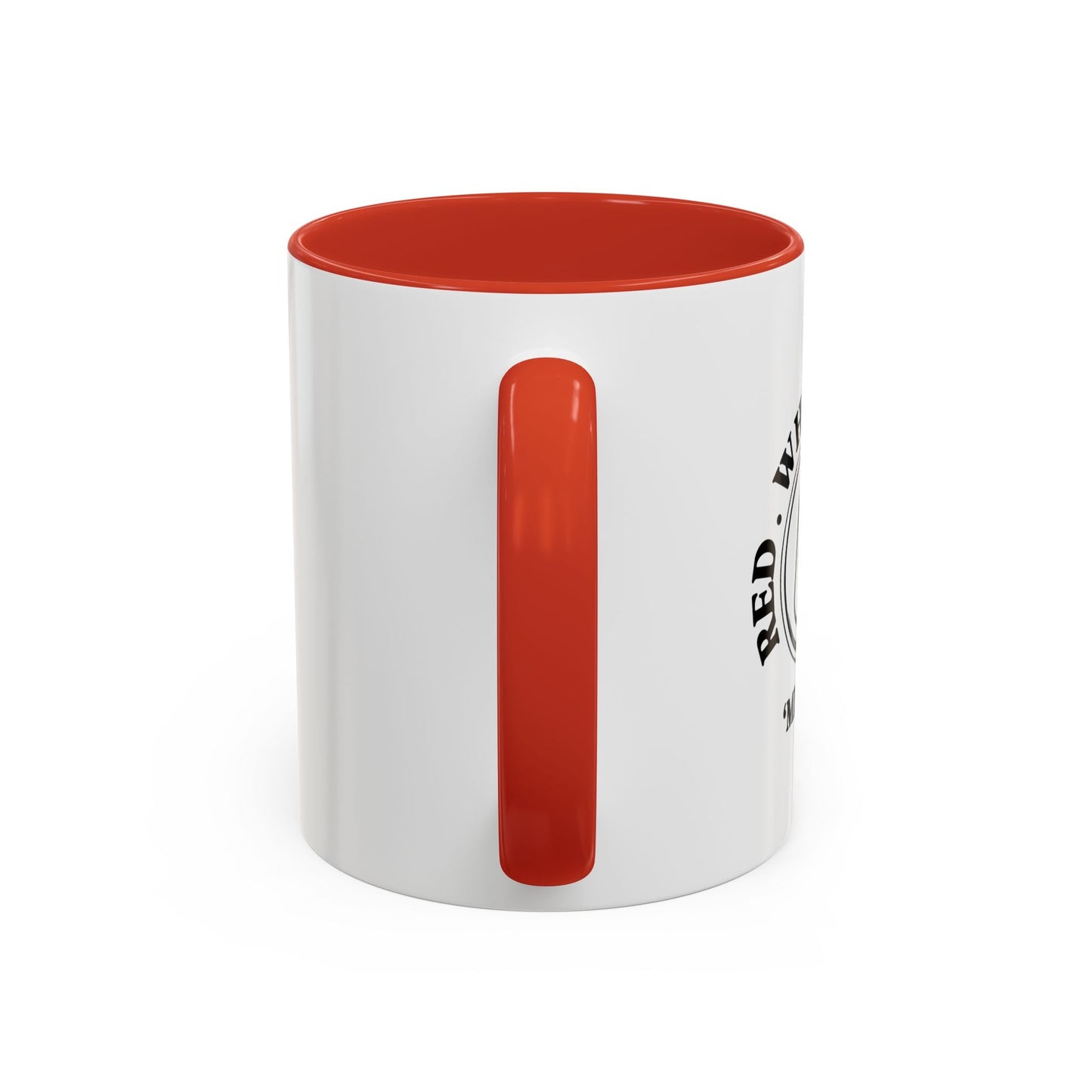 RED WHITE BOOZE MERICA Accent BiColor Funny Sarcastic Mug