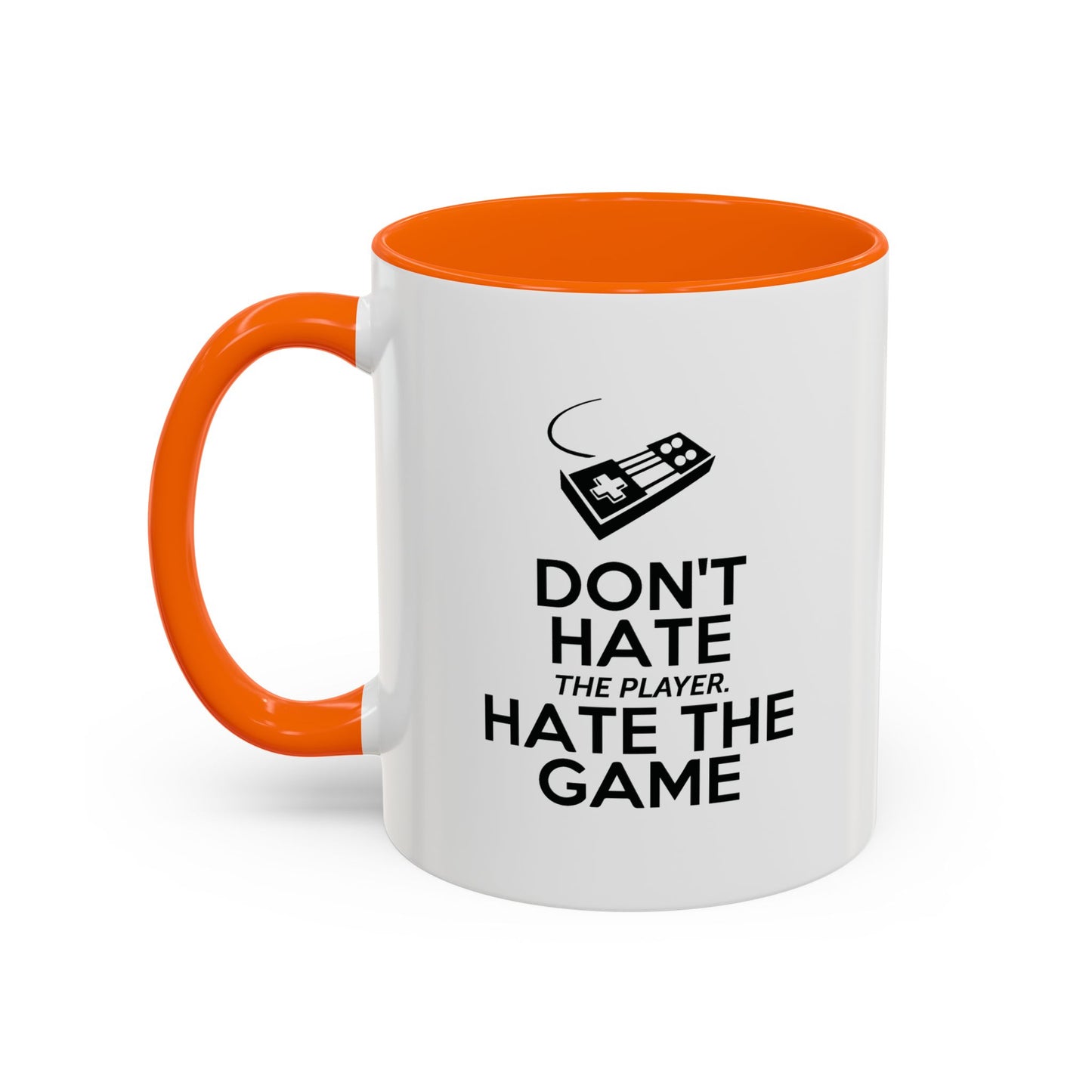 HATE THE GAME Accent BiColor Funny Sarcastic Mug