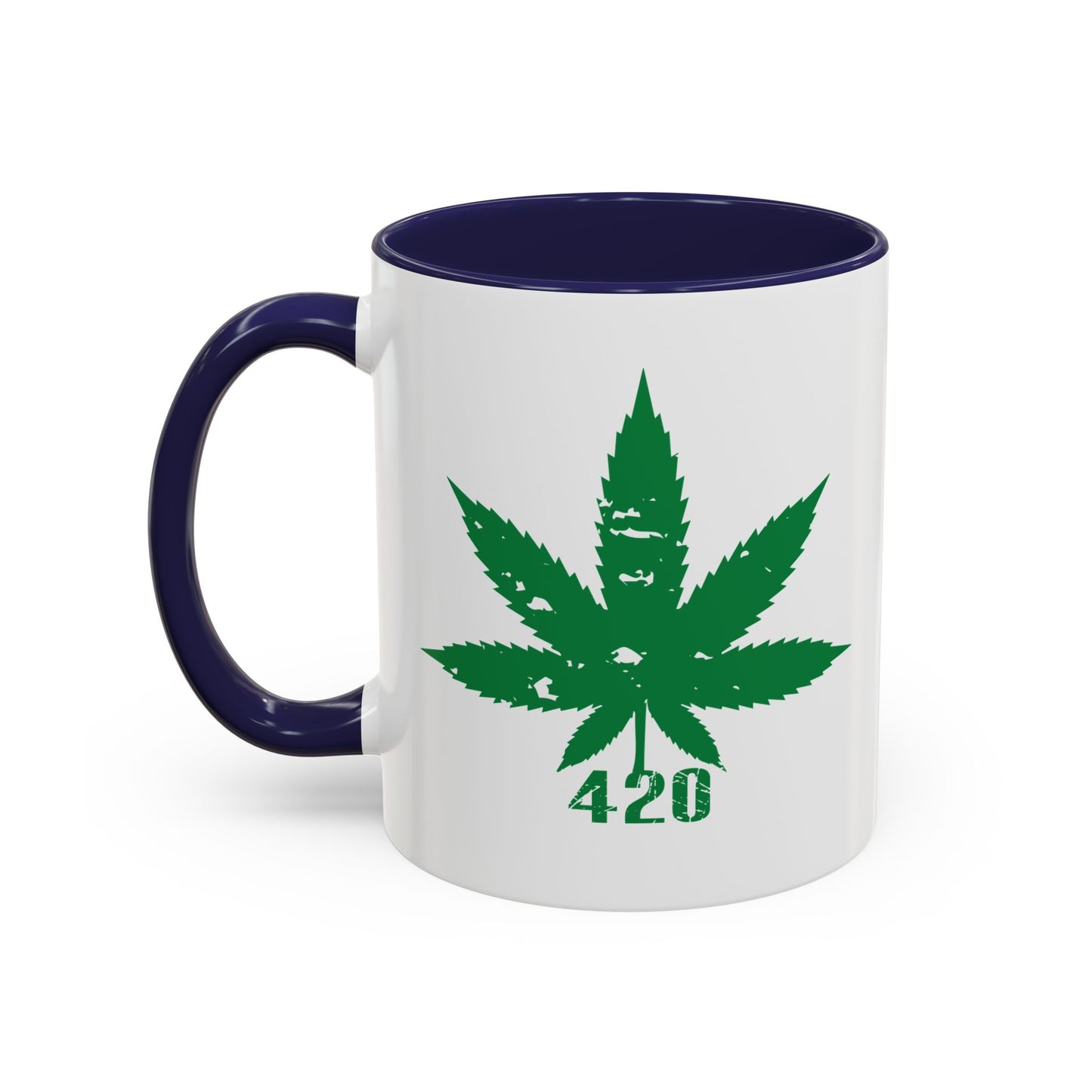 WEED LEAF 420 Accent BiColor Funny Sarcastic Mug