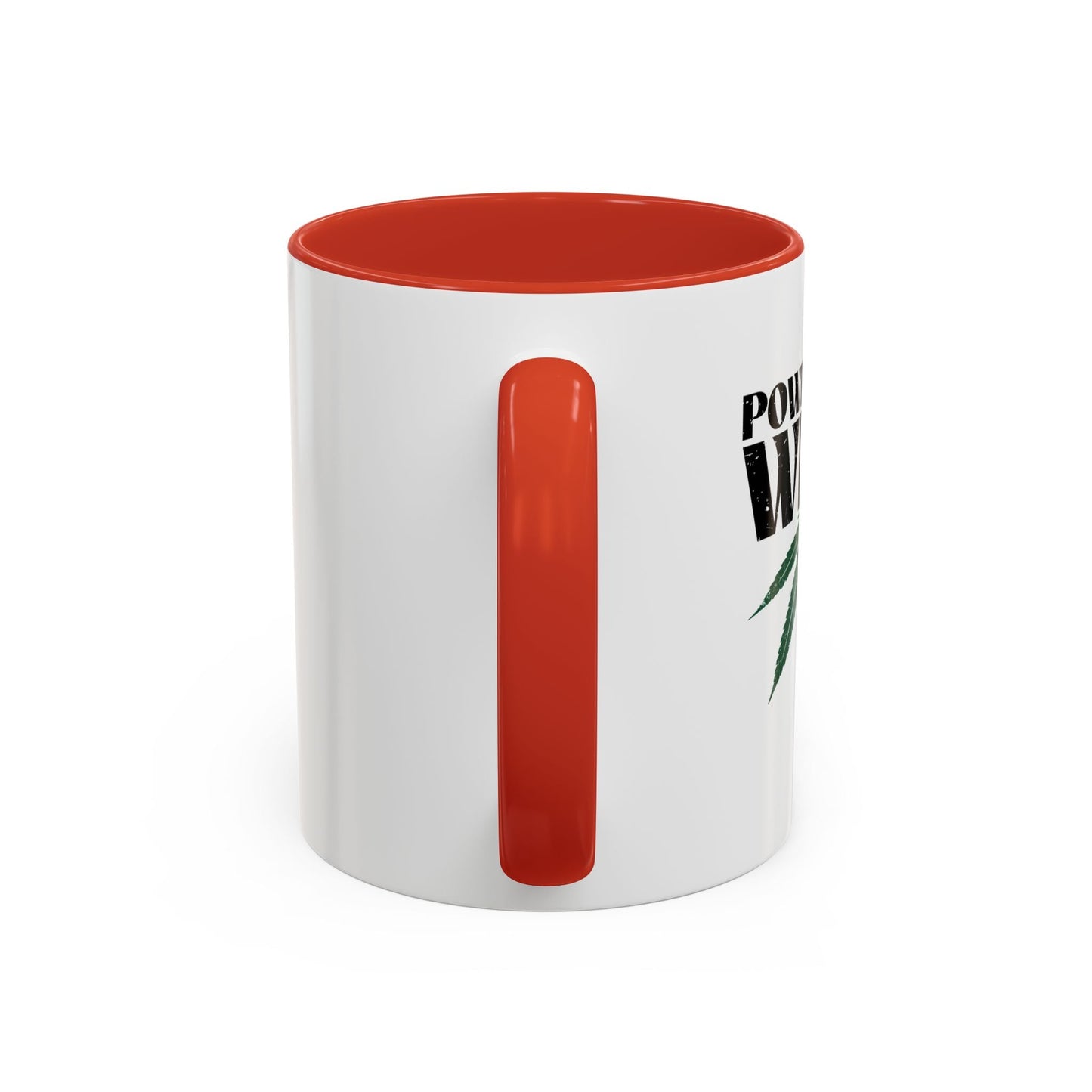 POWERED BY WEED Accent BiColor Funny Sarcastic Mug