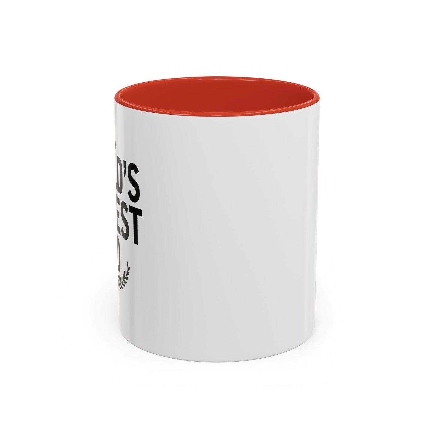 WORLD'S OKAYEST DAD Accent BiColor Funny Sarcastic Mug