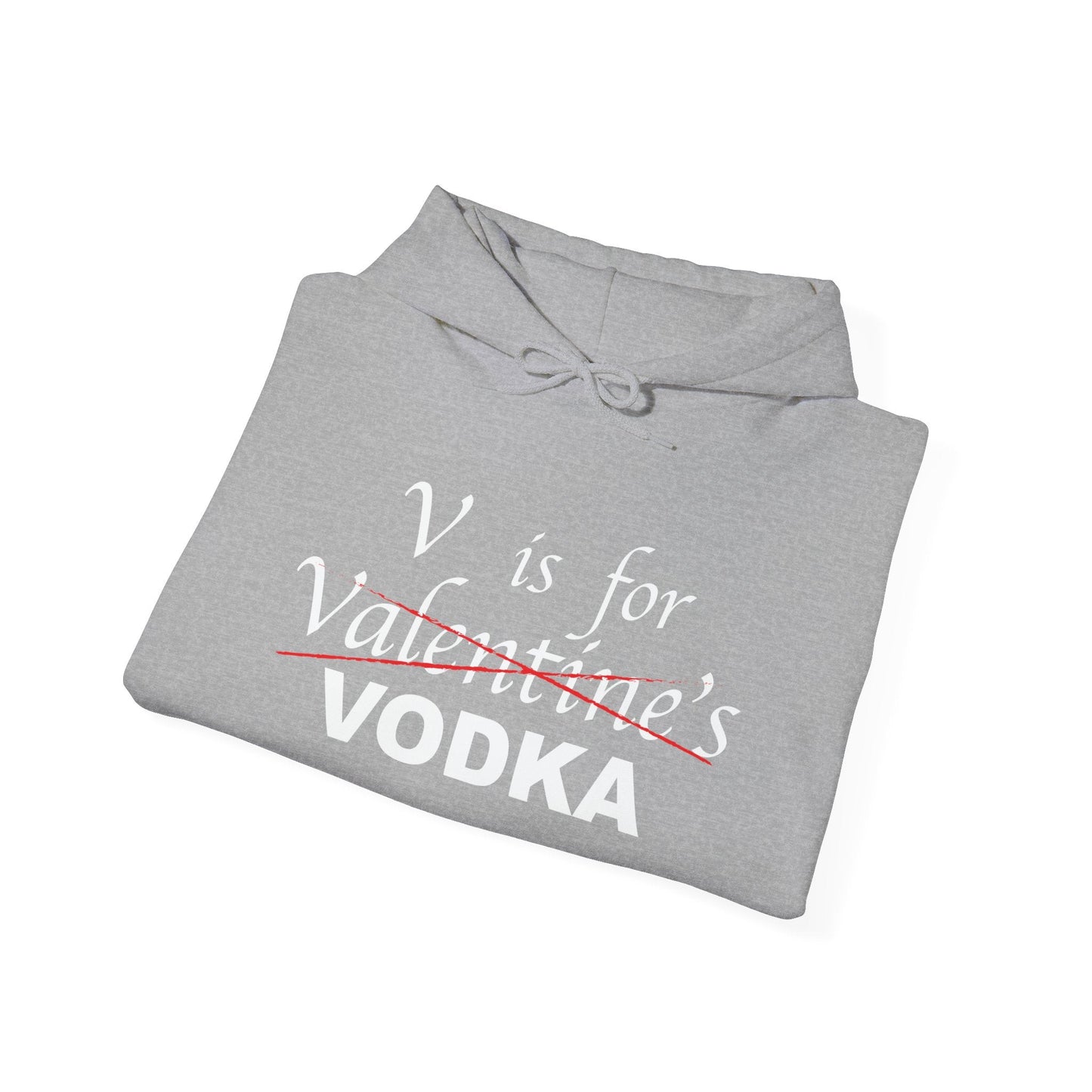 V IS FOR VODKA - Premium Unisex Funny Sarcastic Black Hoodie Sweatshirt