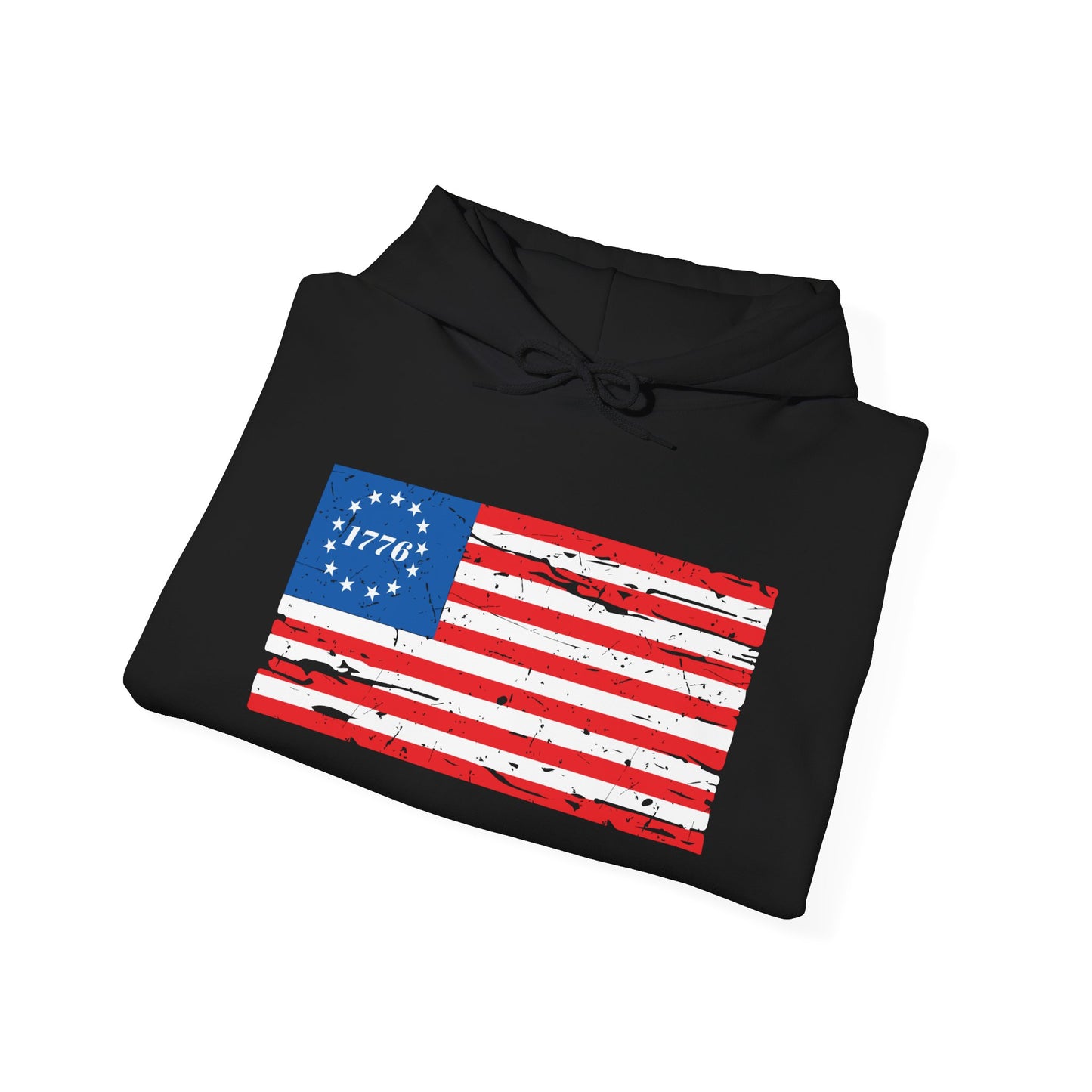 BETSY FLAG 1776 - Premium Unisex Funny Sarcastic Black Hoodie Sweatshirt