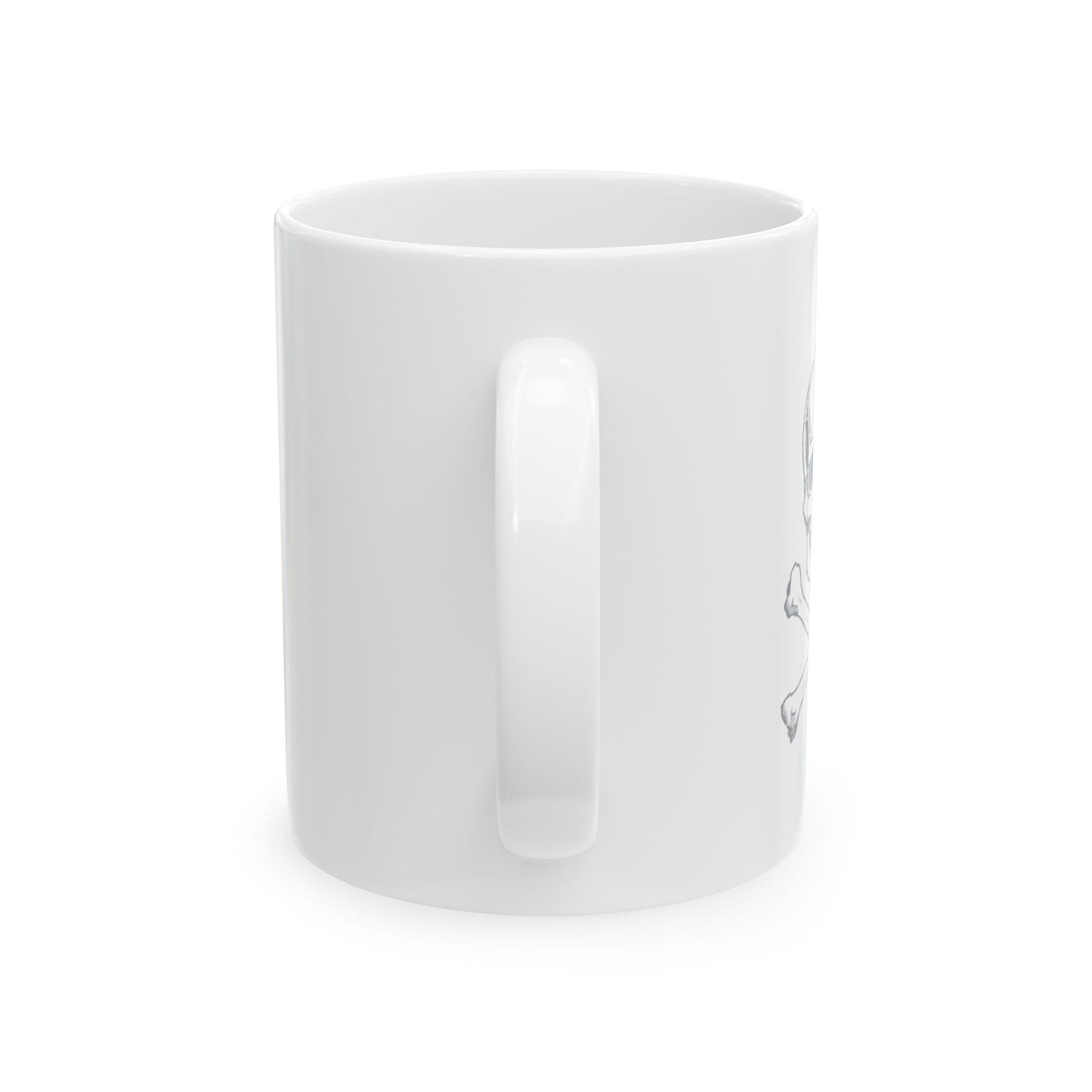 SKETCHY SKULL White Mug