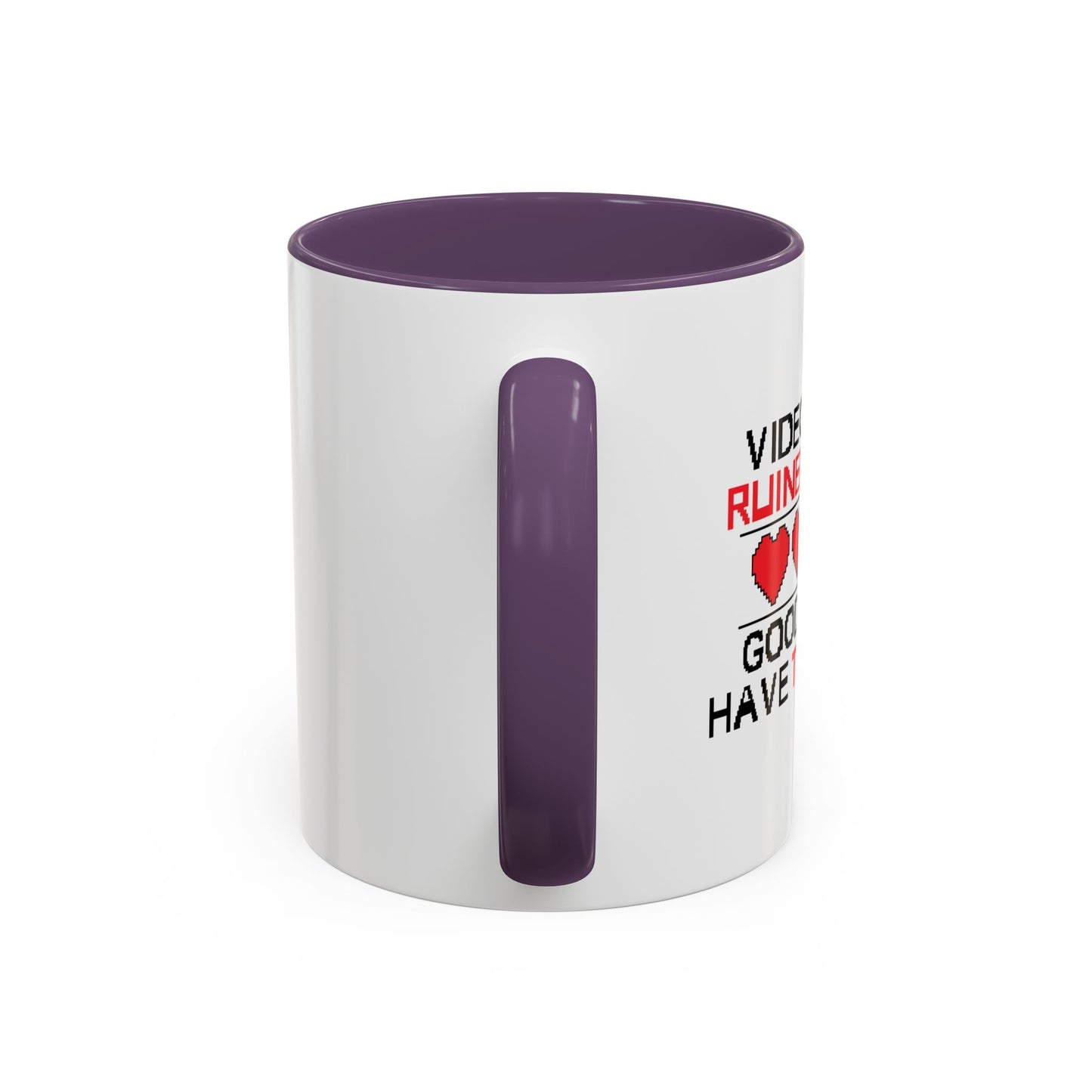 VIDEO GAMES RUINED MY LIFE Accent BiColor Funny Sarcastic Mug