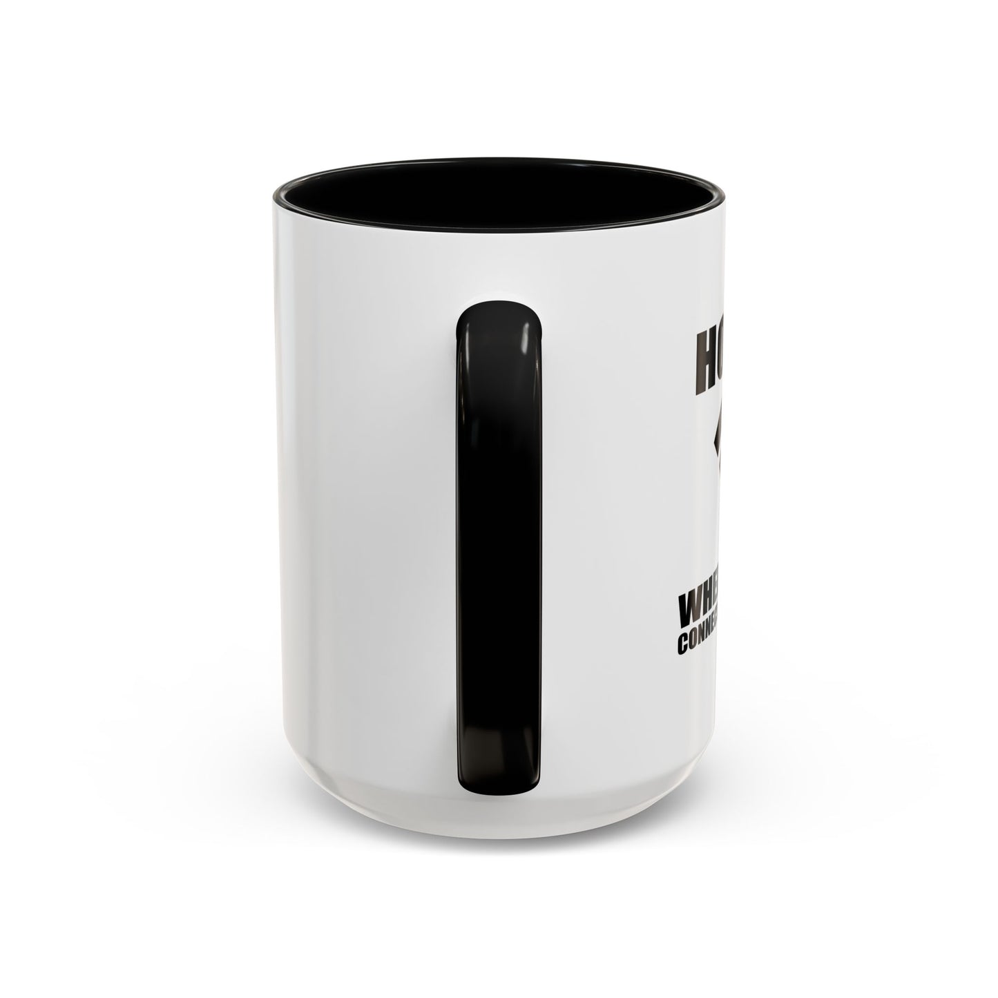 HOME IS WHERE WIFI CONNECTS AUTOMATICALLY Accent BiColor Funny Sarcastic Mug