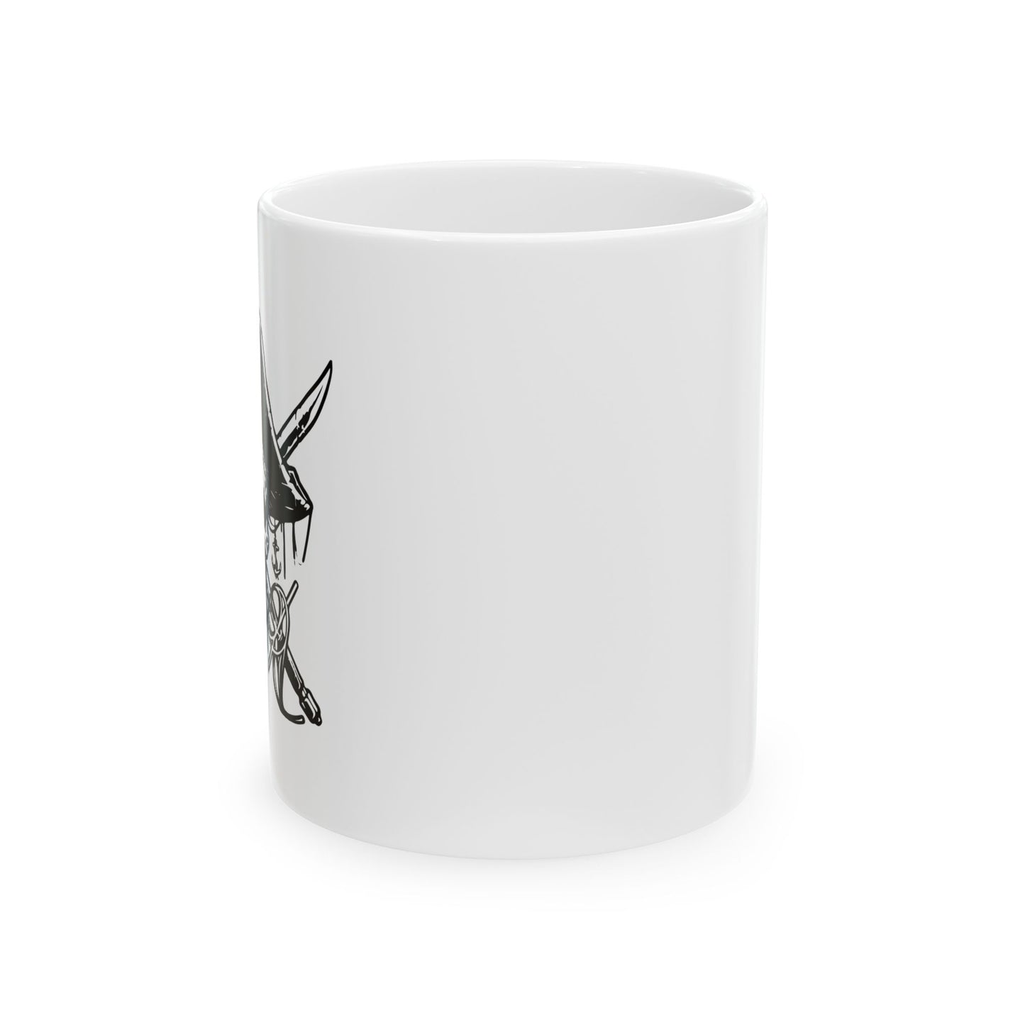 SKULL HAT BONES FUNNY SARCASTIC WHITE MUG