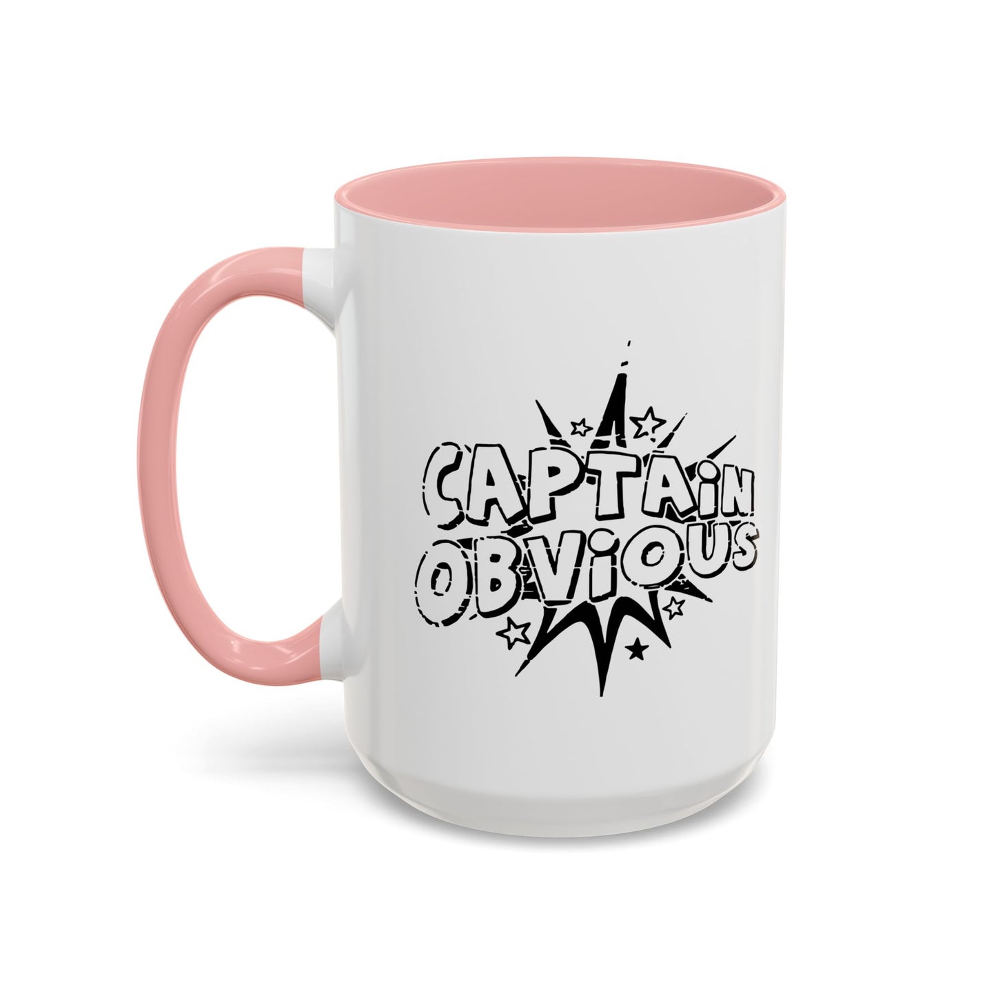 CAPTAIN OBVIOUS Accent BiColor Funny Sarcastic Mug