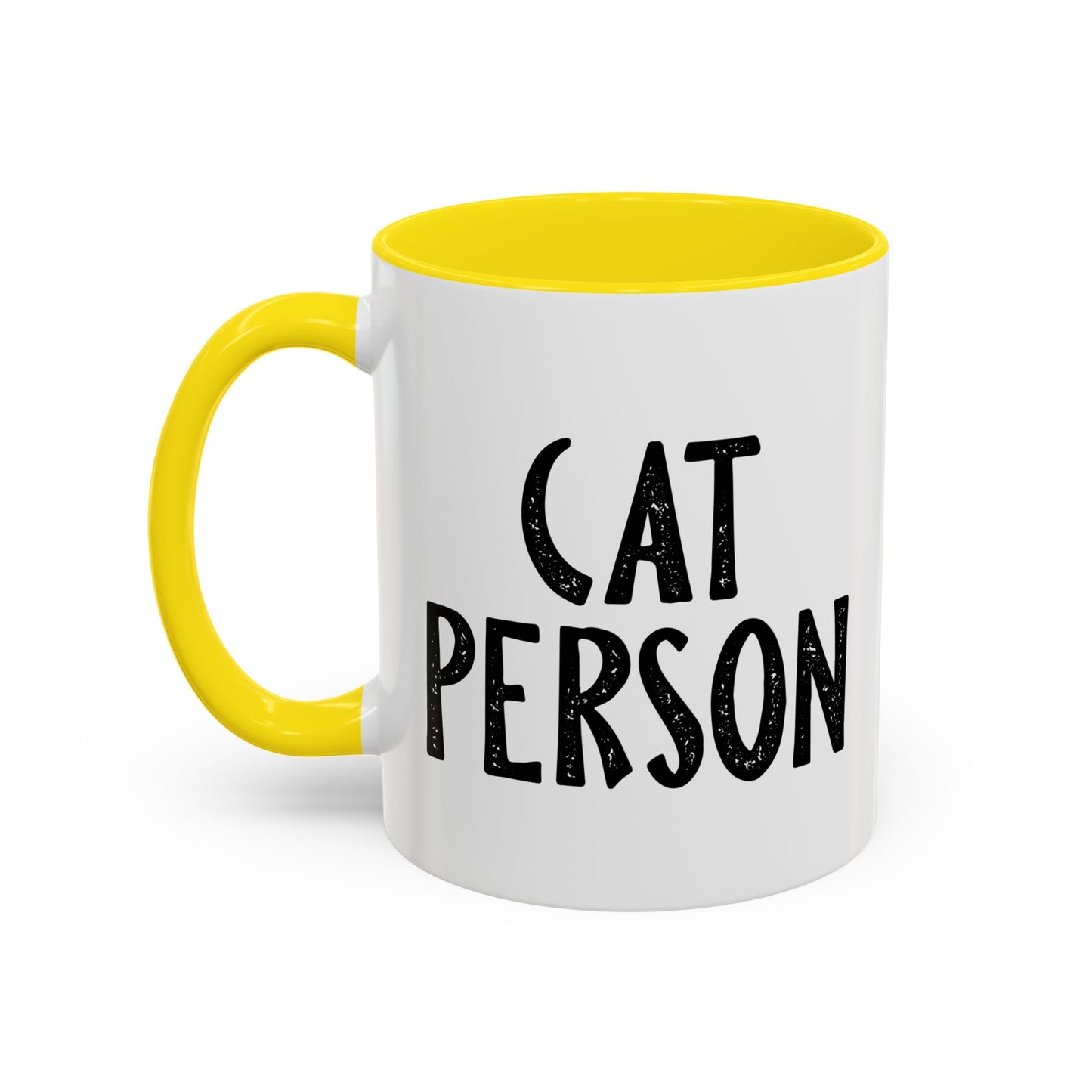 CAT PERSON Accent BiColor Funny Sarcastic Mug