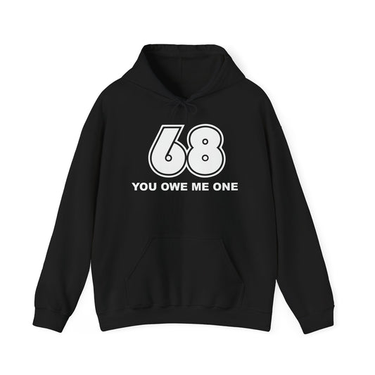 YOU OWE ME ONE - Premium Unisex Funny Sarcastic Black Hoodie Sweatshirt