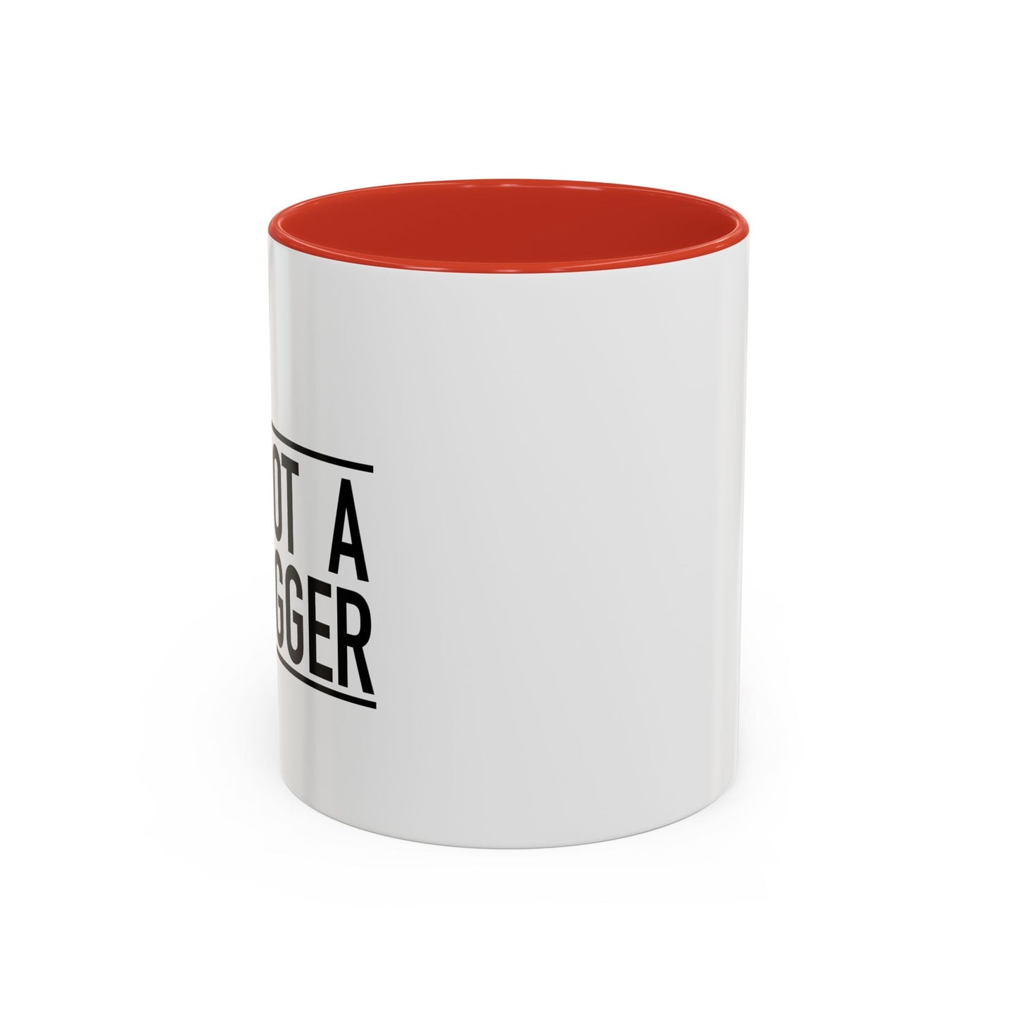 NOT A HUGGER Accent BiColor Funny Sarcastic Mug