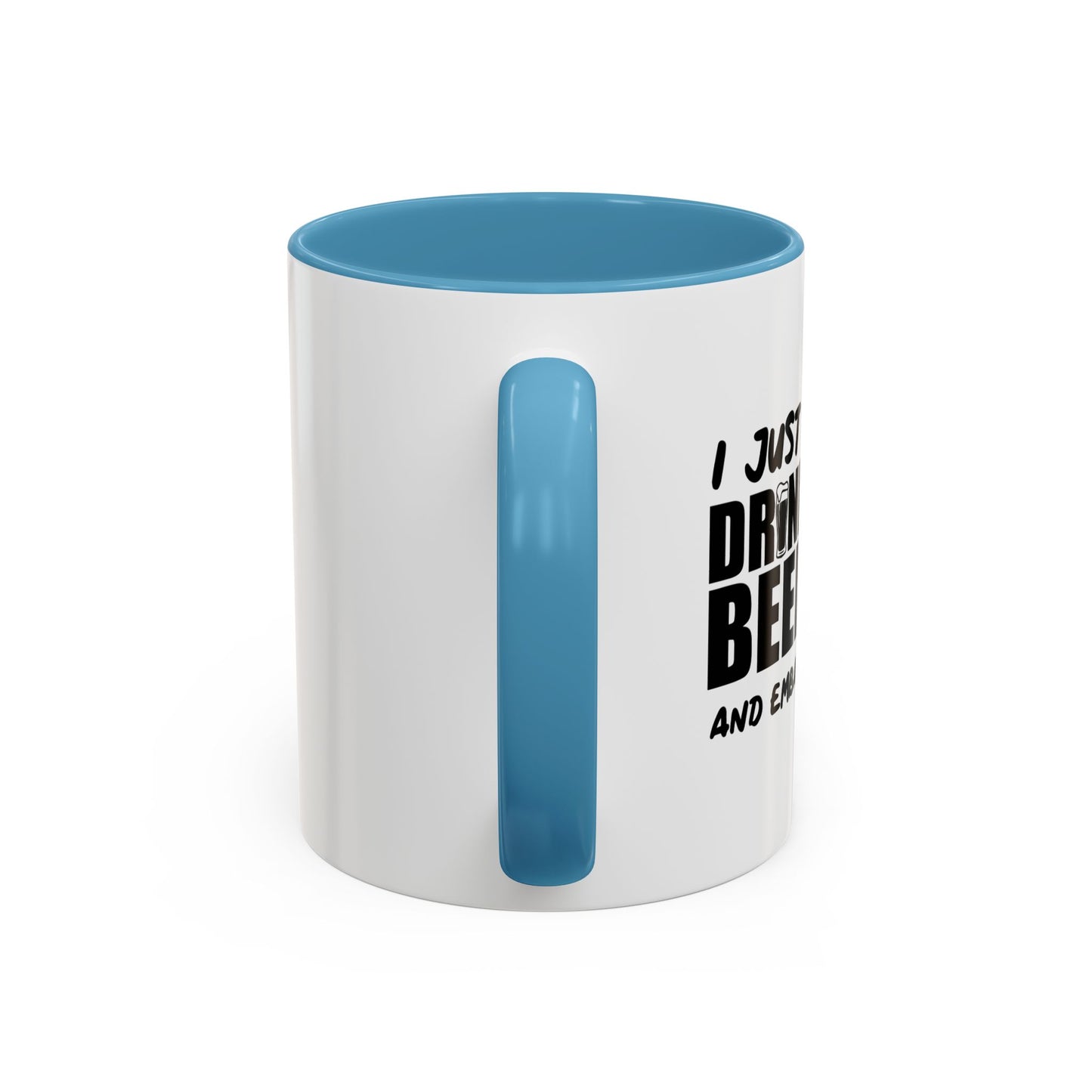 I JUSTWANT TO DRINK BEER & GOLF Accent BiColor Funny Sarcastic Mug