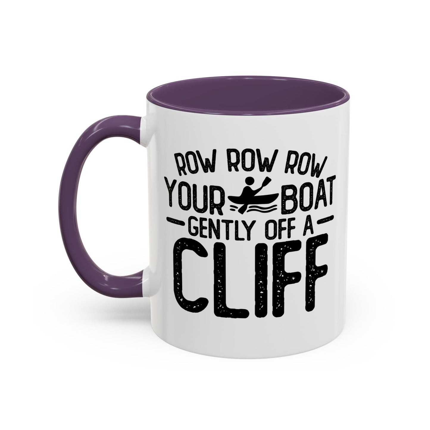 GENTLY OFF A CLIFF Accent BiColor Funny Sarcastic Mug