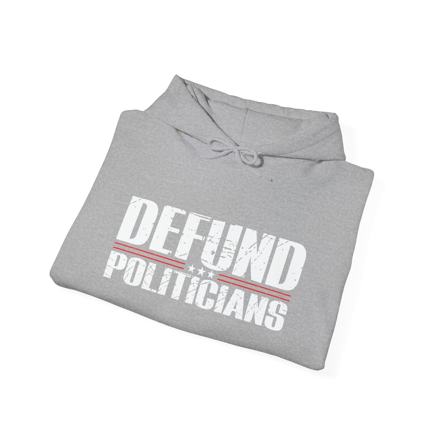 DEFUND POLITICIANS - Premium Unisex Funny Sarcastic Black Hoodie Sweatshirt