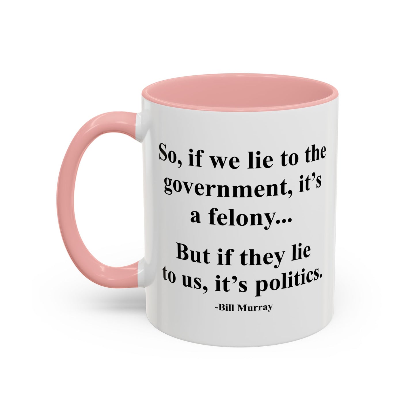 IT'S POLITICS Accent BiColor Funny Sarcastic Mug