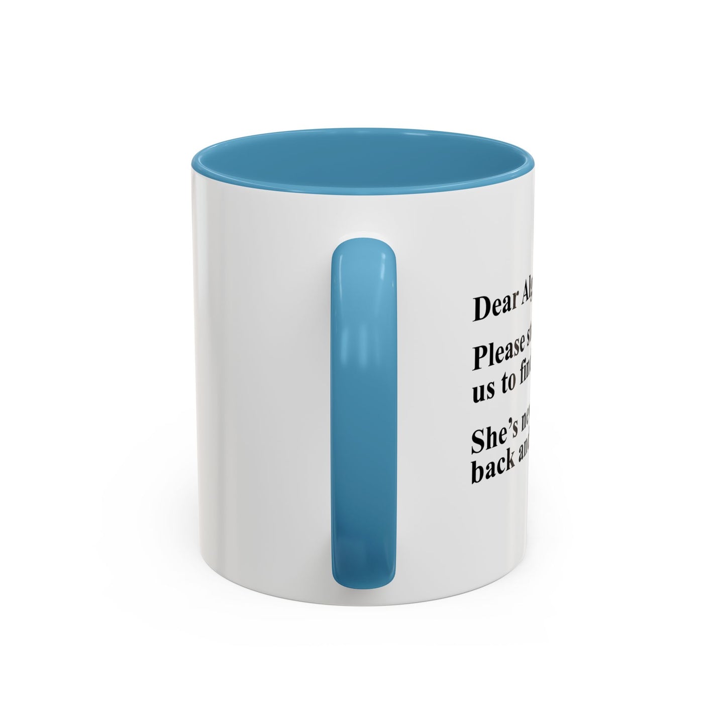 DEAR ALGEBRA Accent BiColor Funny Sarcastic Mug