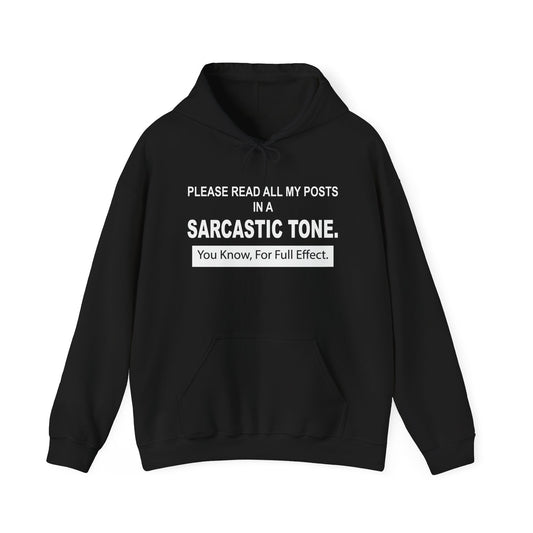 READ IN SARCASTIC TONE FOR FULL EFFECT - Premium Unisex Funny Sarcastic Black Hoodie Sweatshirt