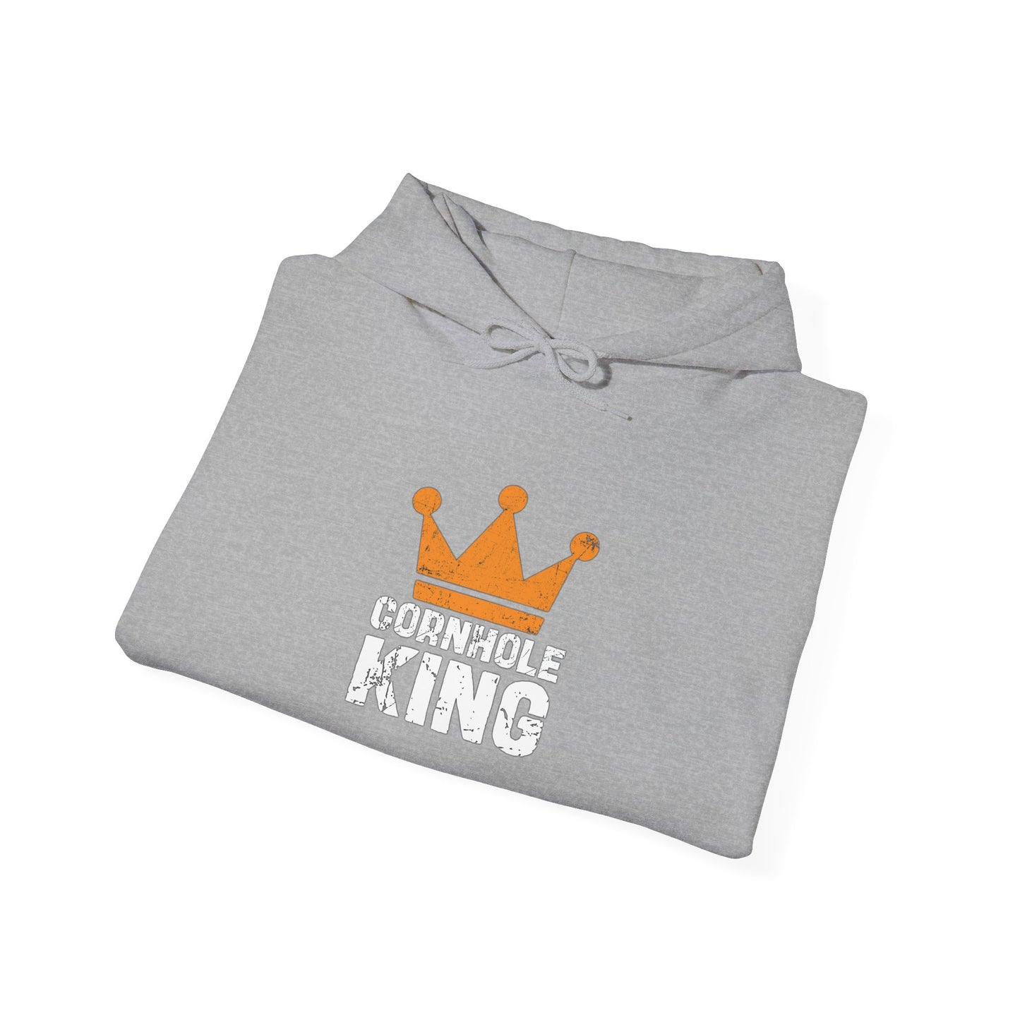 CORNHOLE KING - Premium Unisex Funny Sarcastic Black Hoodie Sweatshirt