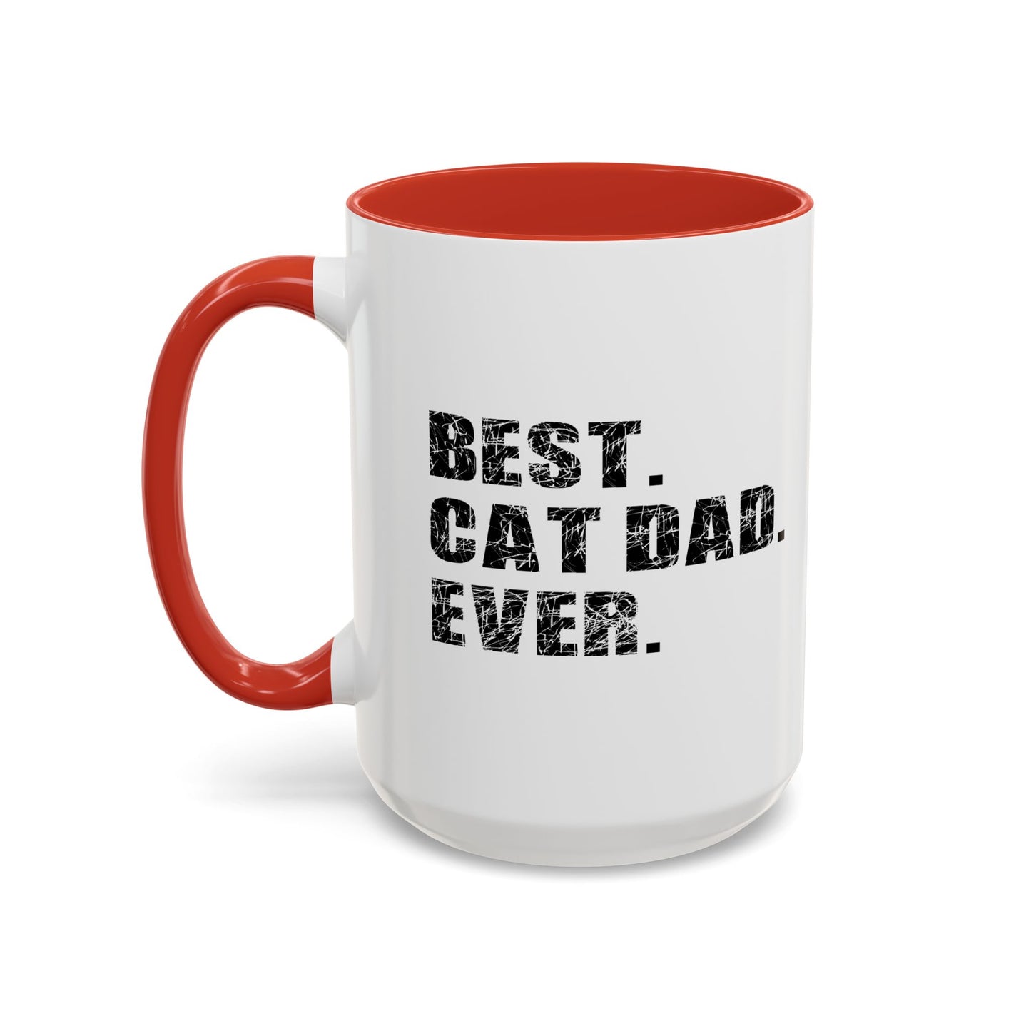 BEST. CAT DAD. EVER. Accent BiColor Mug