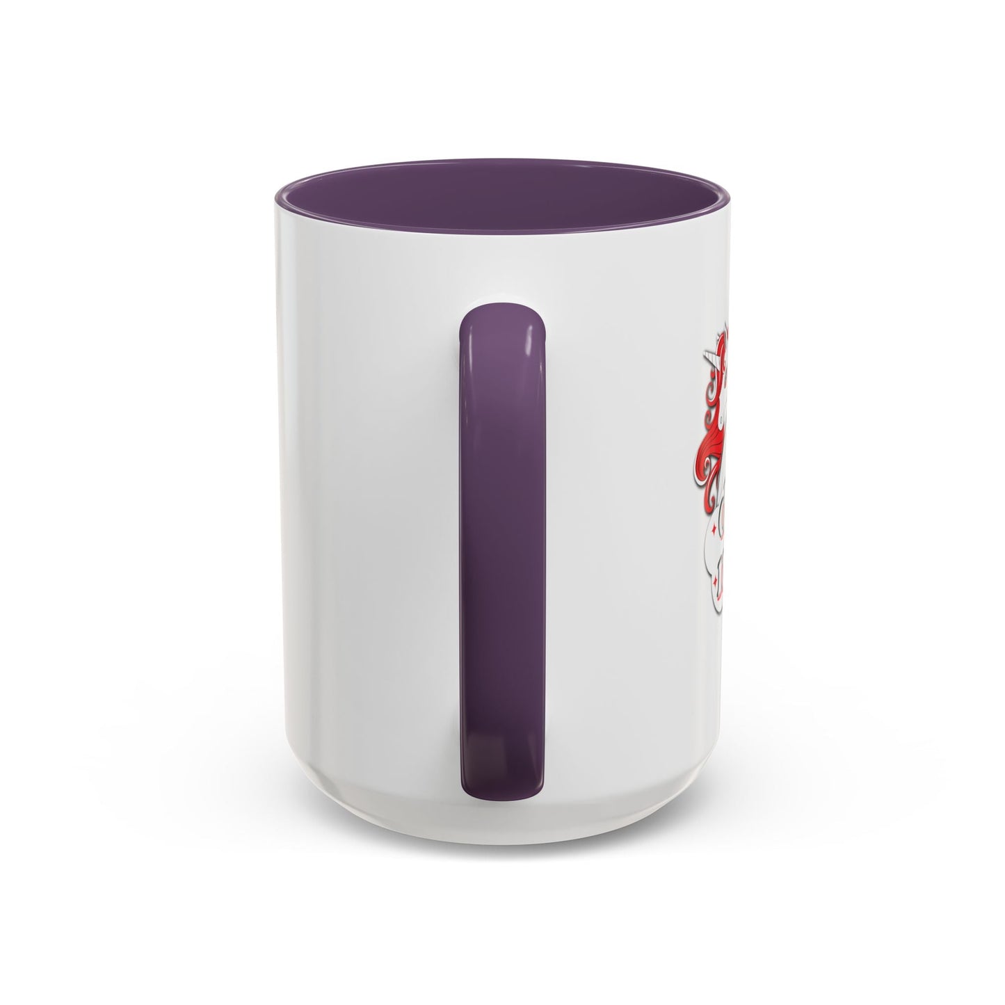 DEATH METAL UNICORN Accent BiColor Funny Sarcastic Mug