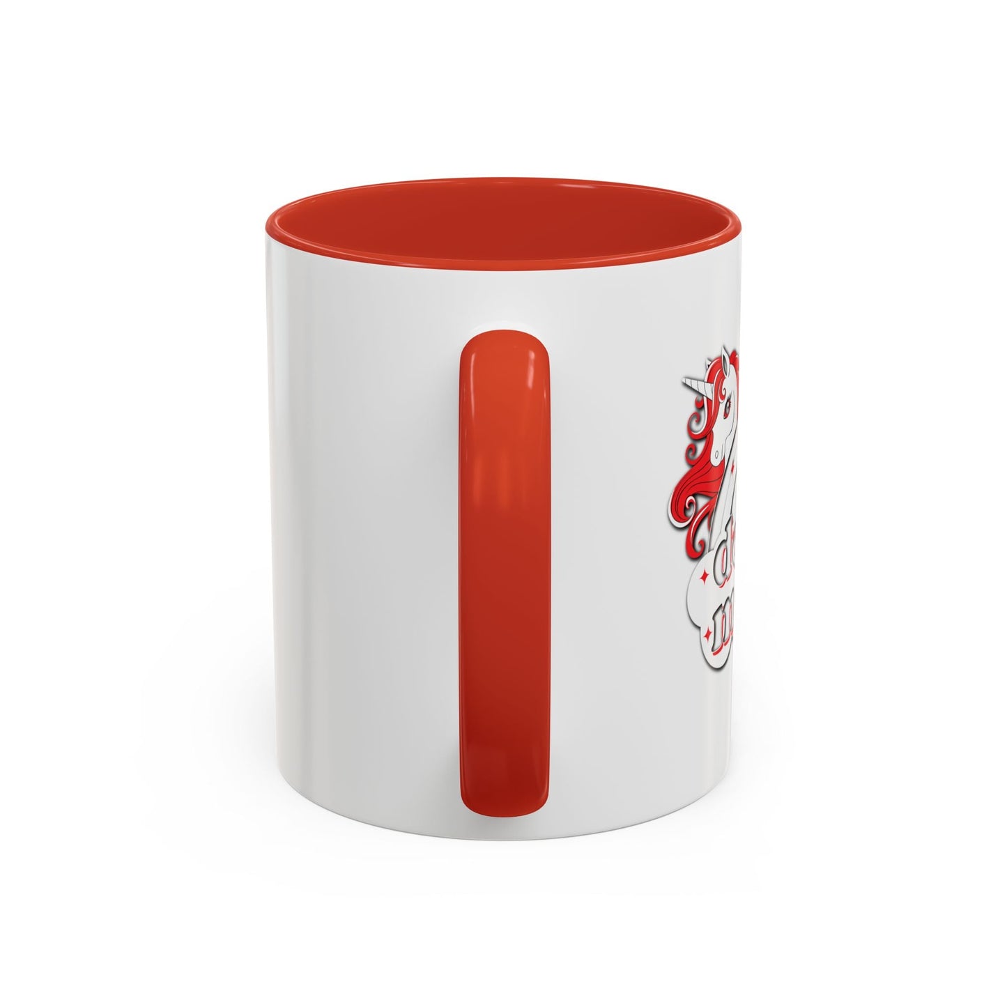 DEATH METAL UNICORN Accent BiColor Funny Sarcastic Mug