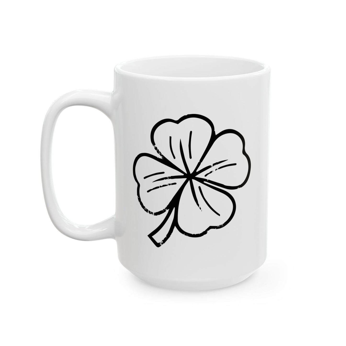 VINTAGE CLOVER FUNNY SARCASTIC WHITE MUG