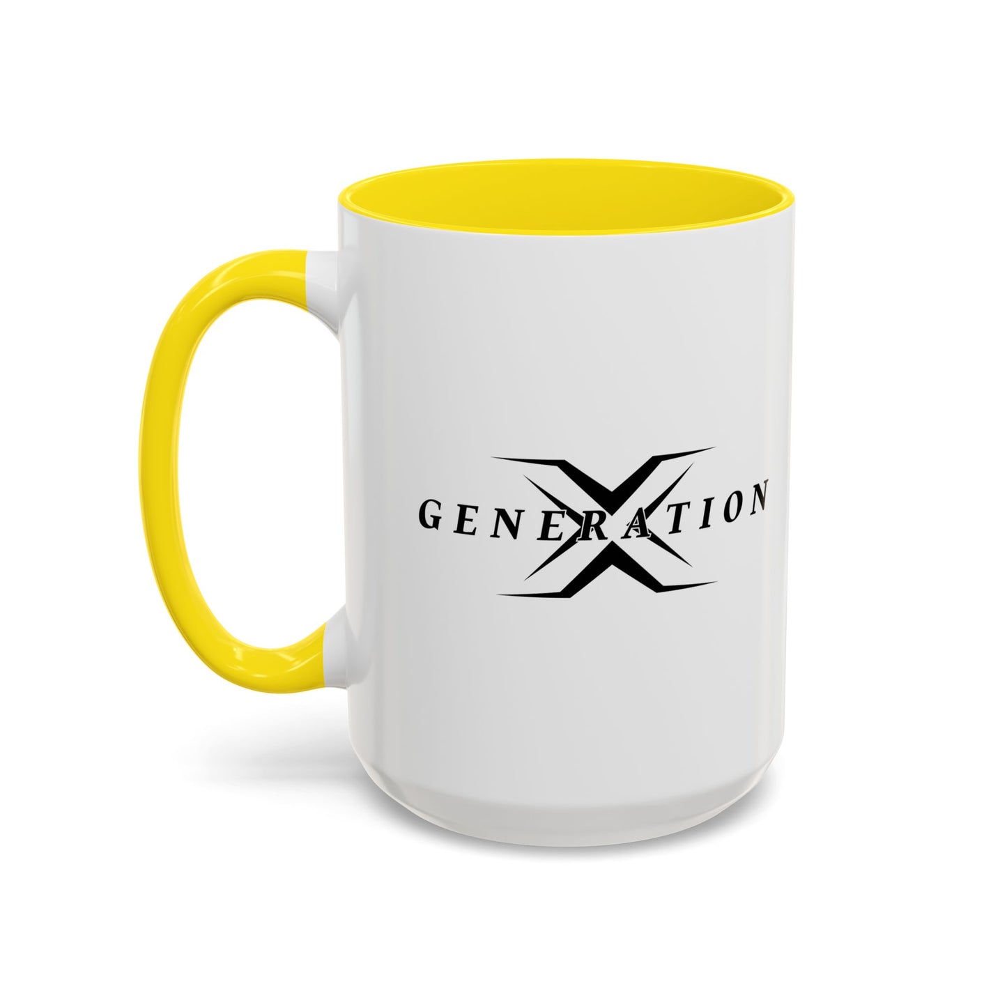 GENENRATION X Accent BiColor Funny Sarcastic Mug